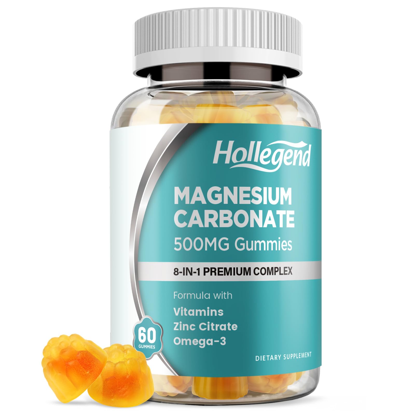 HOLLEGEND Magnesium Carbonate Gummies 60 Count