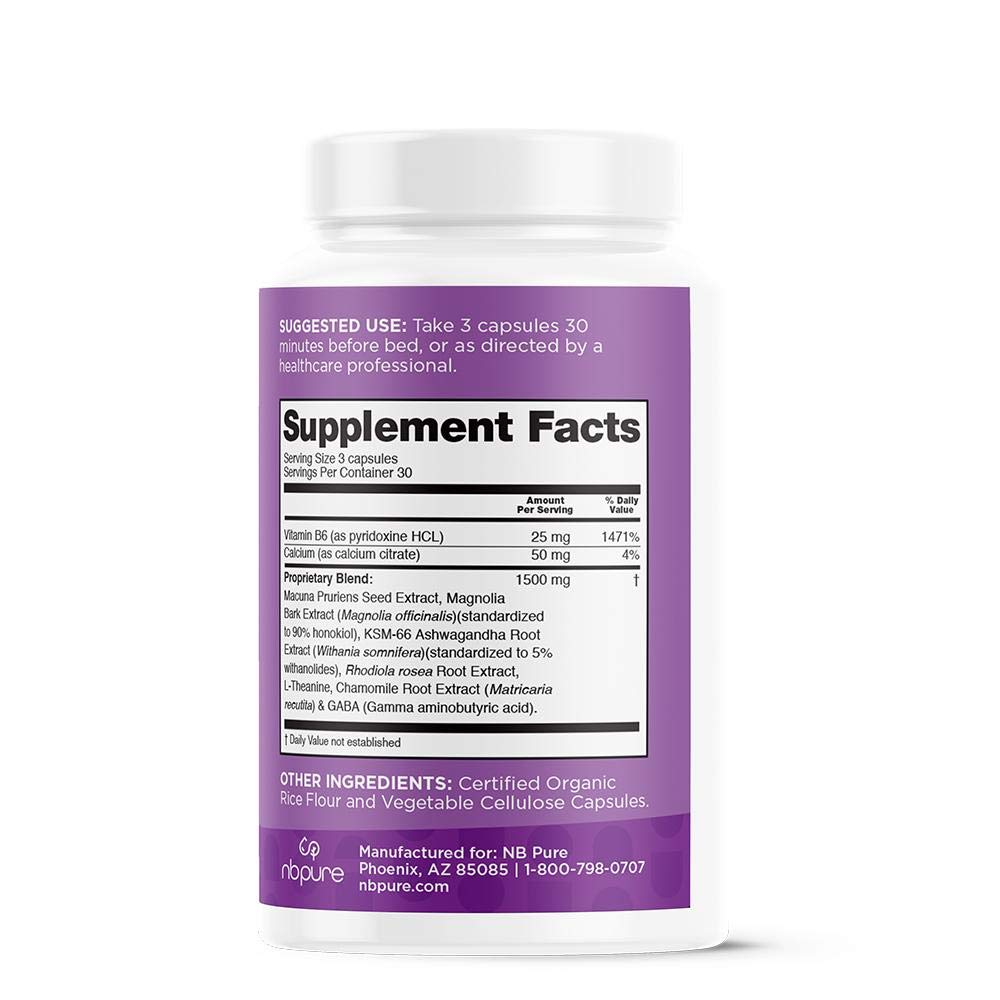 nbpure Power Down Sleep Supplement Capsule, 90 Count