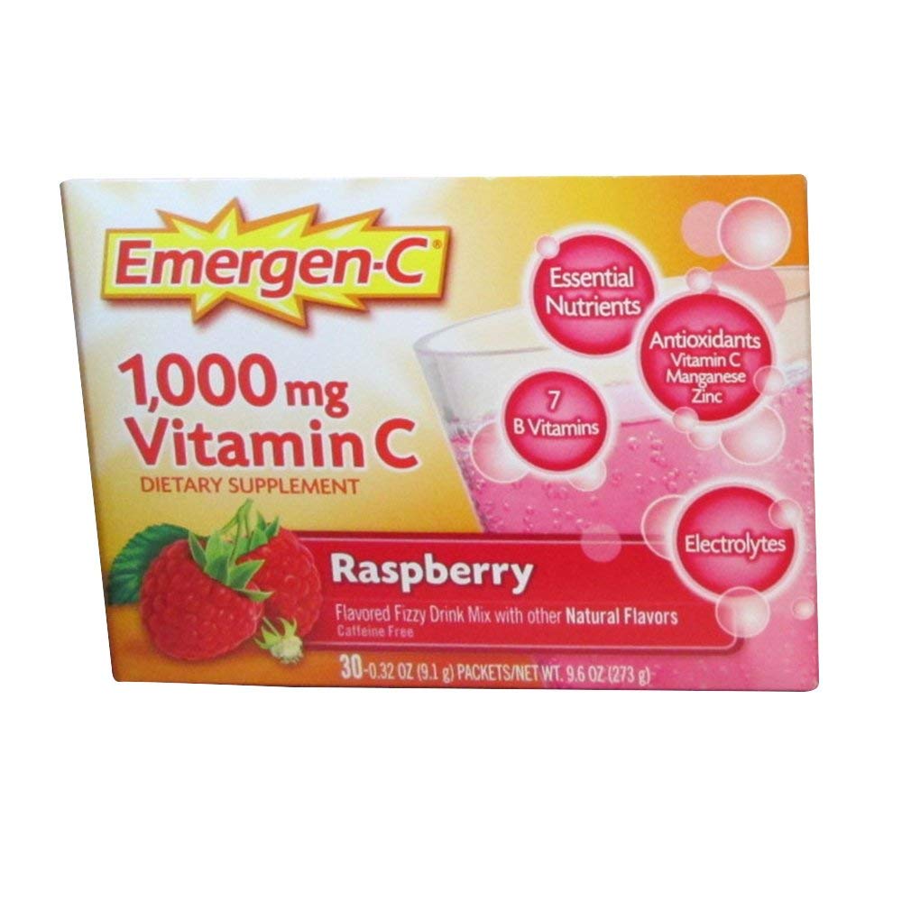 Emergen-C Raspberry Vitamin C Powder, 120 Packets