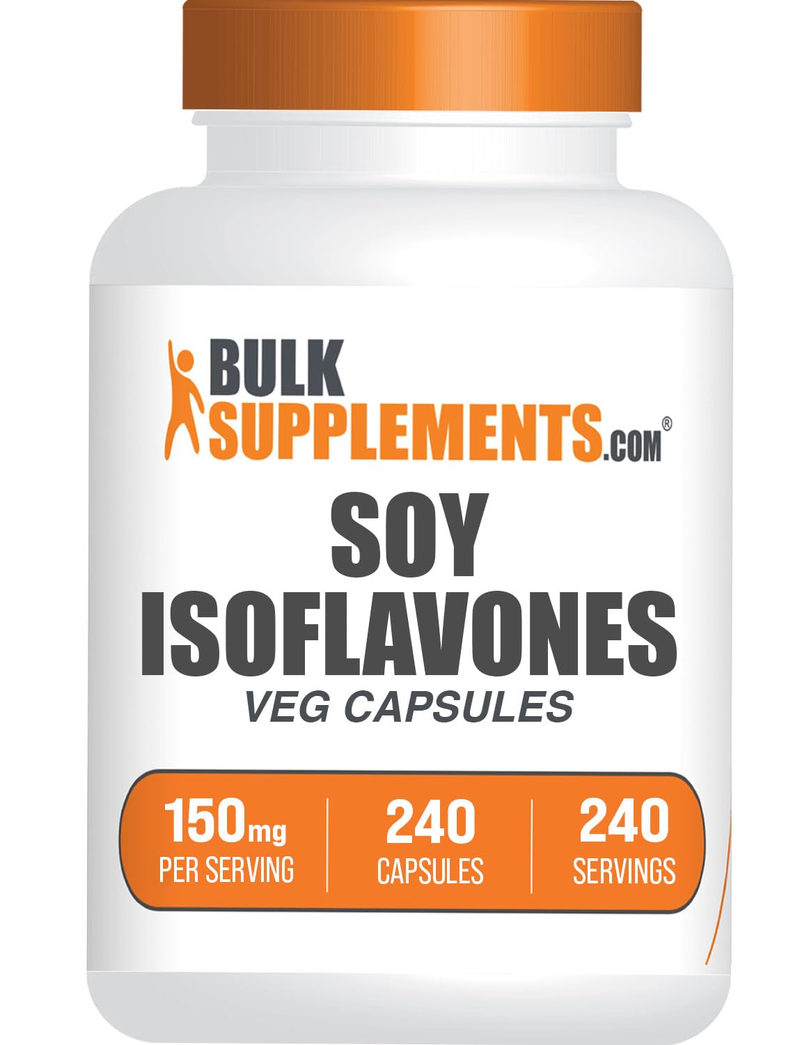 BulkSupplements Soy Isoflavones Capsules, 240 Count