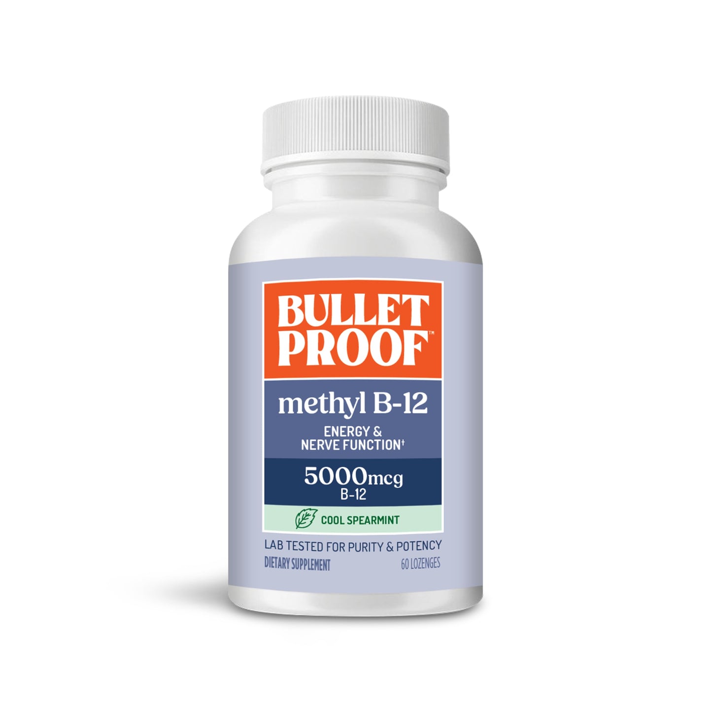 Bulletproof Cool Spearmint Methyl B-12 Lozenges, 60 Count