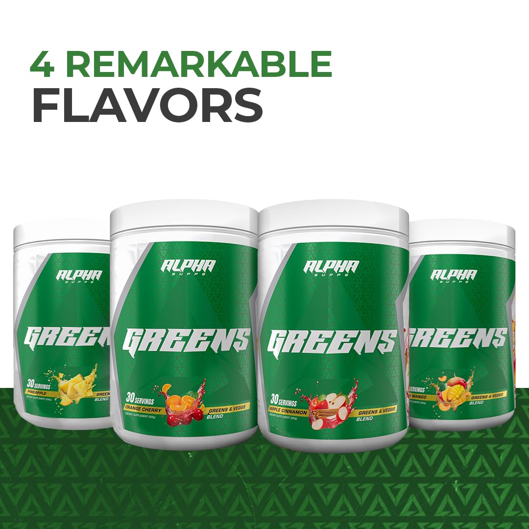 Alpha Supps Alpha Greens Supplement Powder 7.94 Ounces