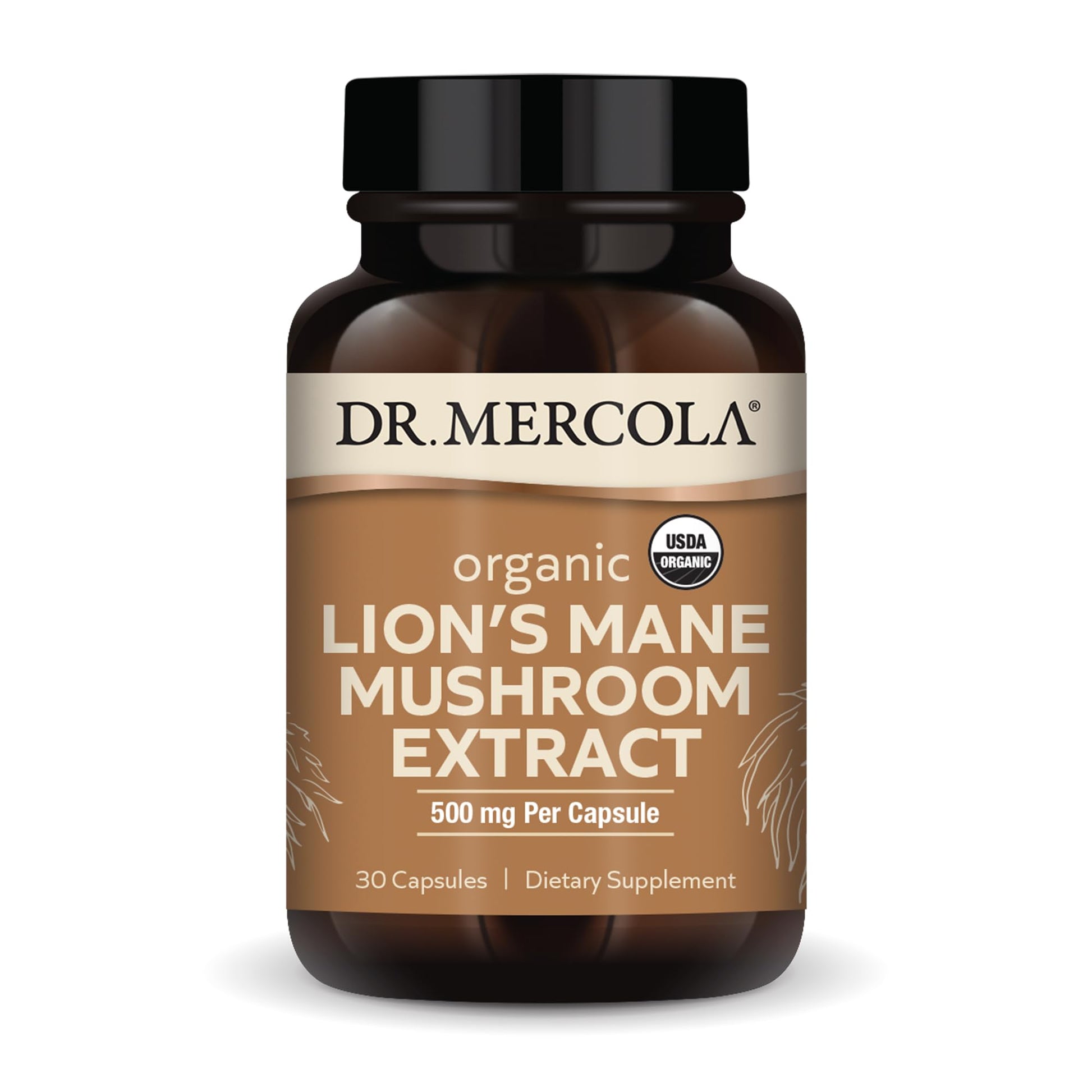 Dr. Mercola Organic Lion's Mane Mushroom Extract Capsules 30 Count