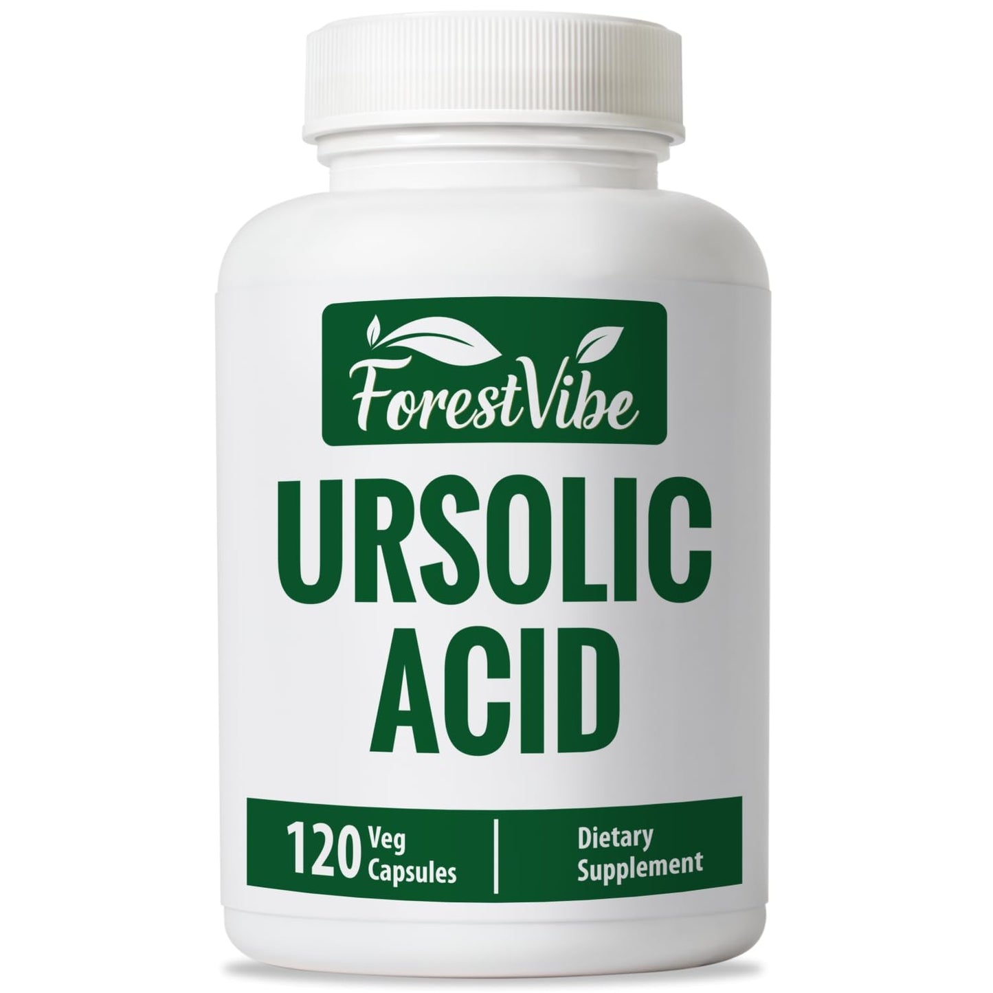 ForestVibe Ursolic Acid Supplement 300mg Vegan Capsules, 120 Capsules