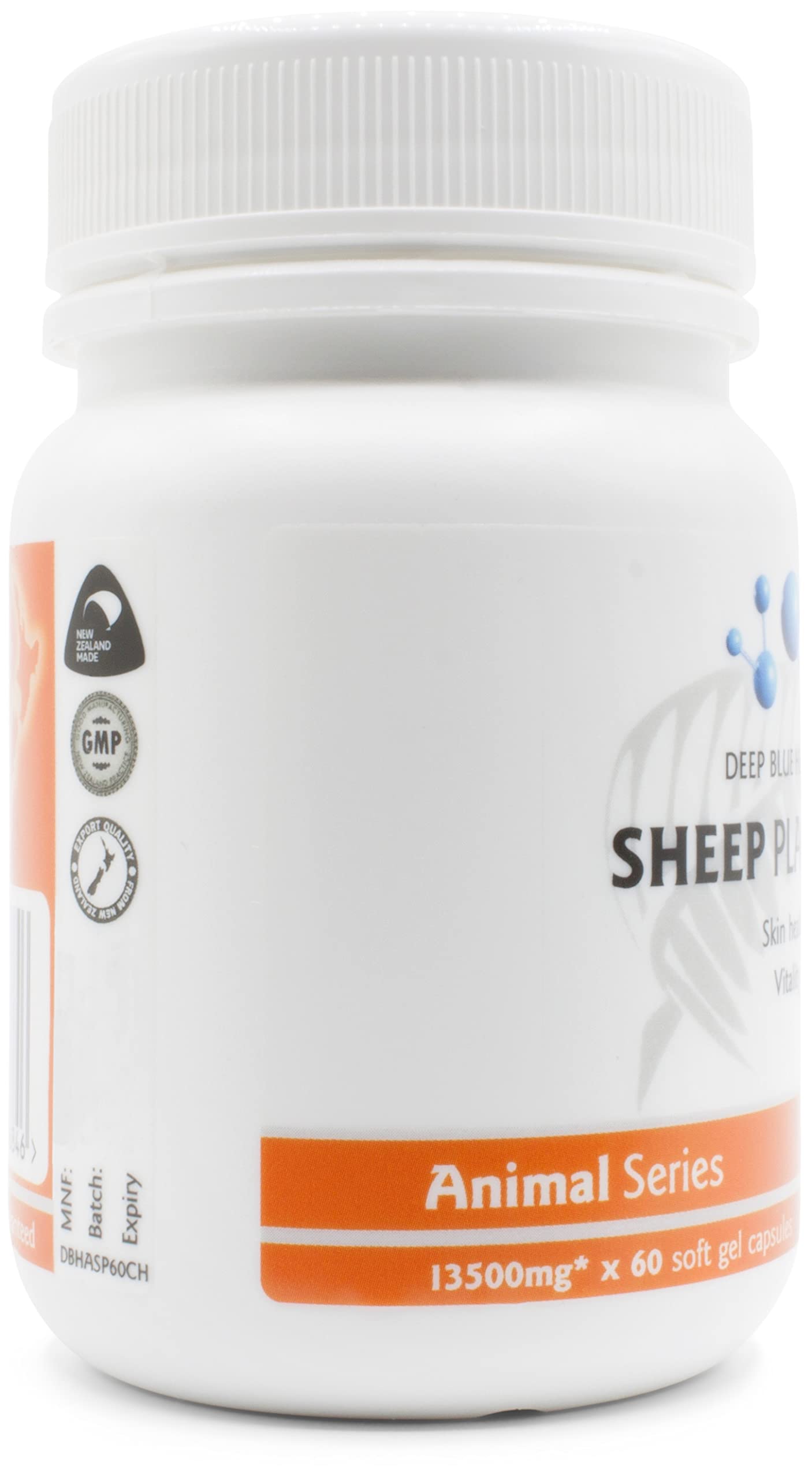 Deep Blue Health New Zealand Sheep Placenta with Grape Seed Extract and Vitamin E 13500mg x 60 Soft Gel Capsules