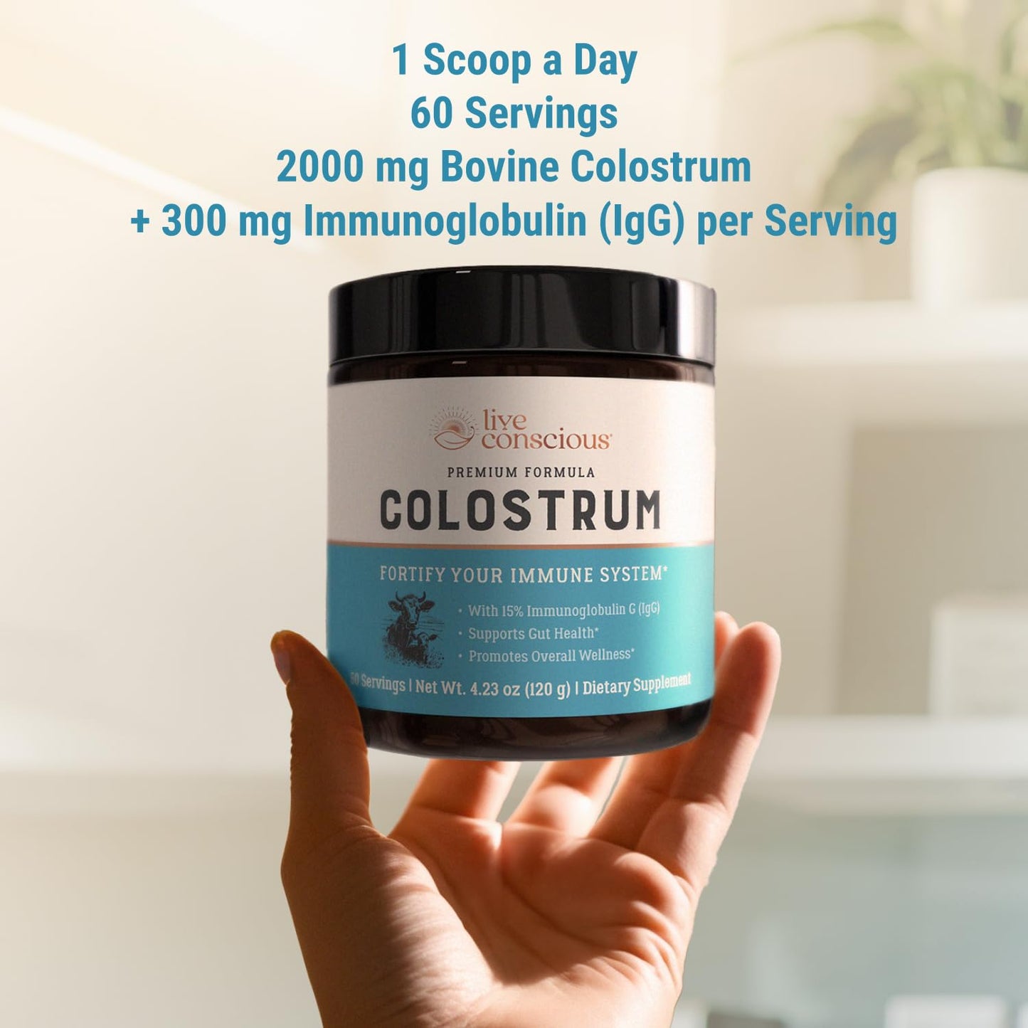 Live Conscious Colostrum Powder 4.32 oz