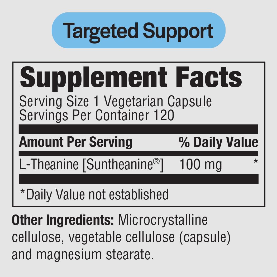 PureFormulas L-Theanine Supplement 100 mg 60 Capsules