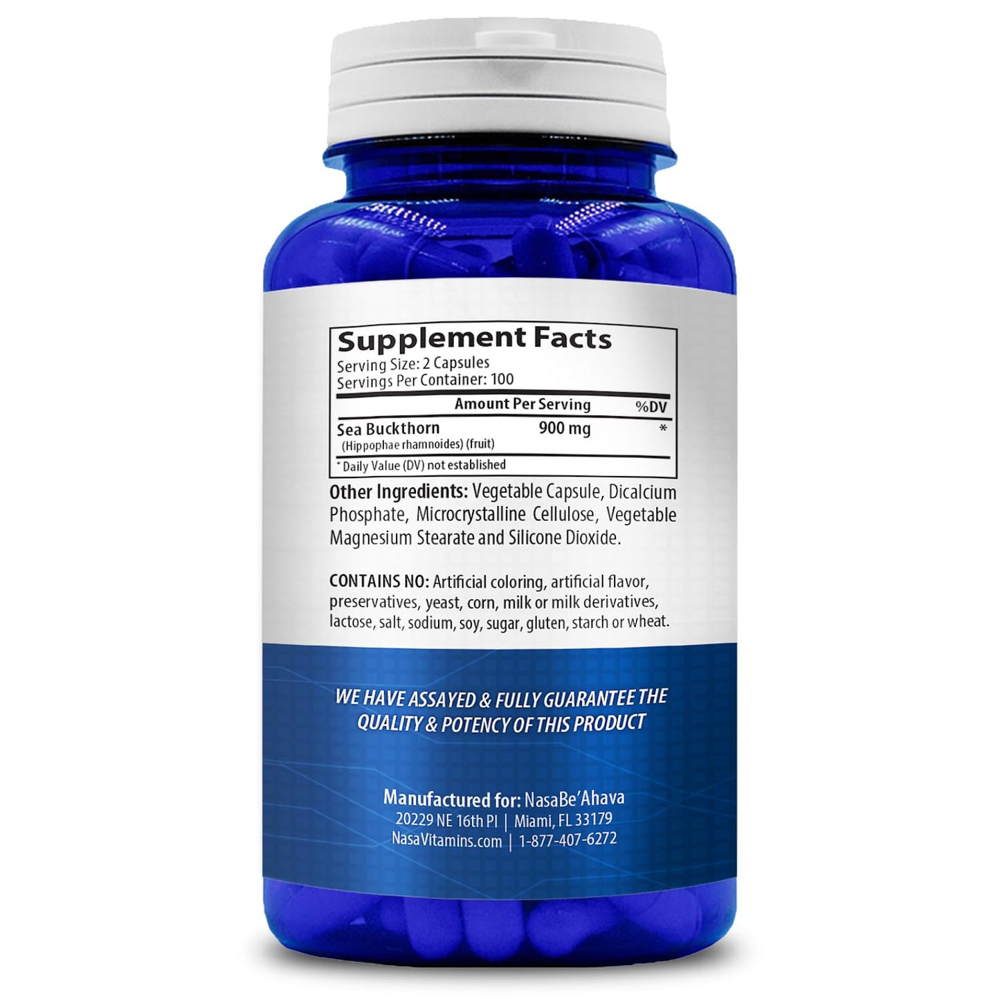 NasaBeahava Pure Omega 7 Fatty Acids 200 Capsules
