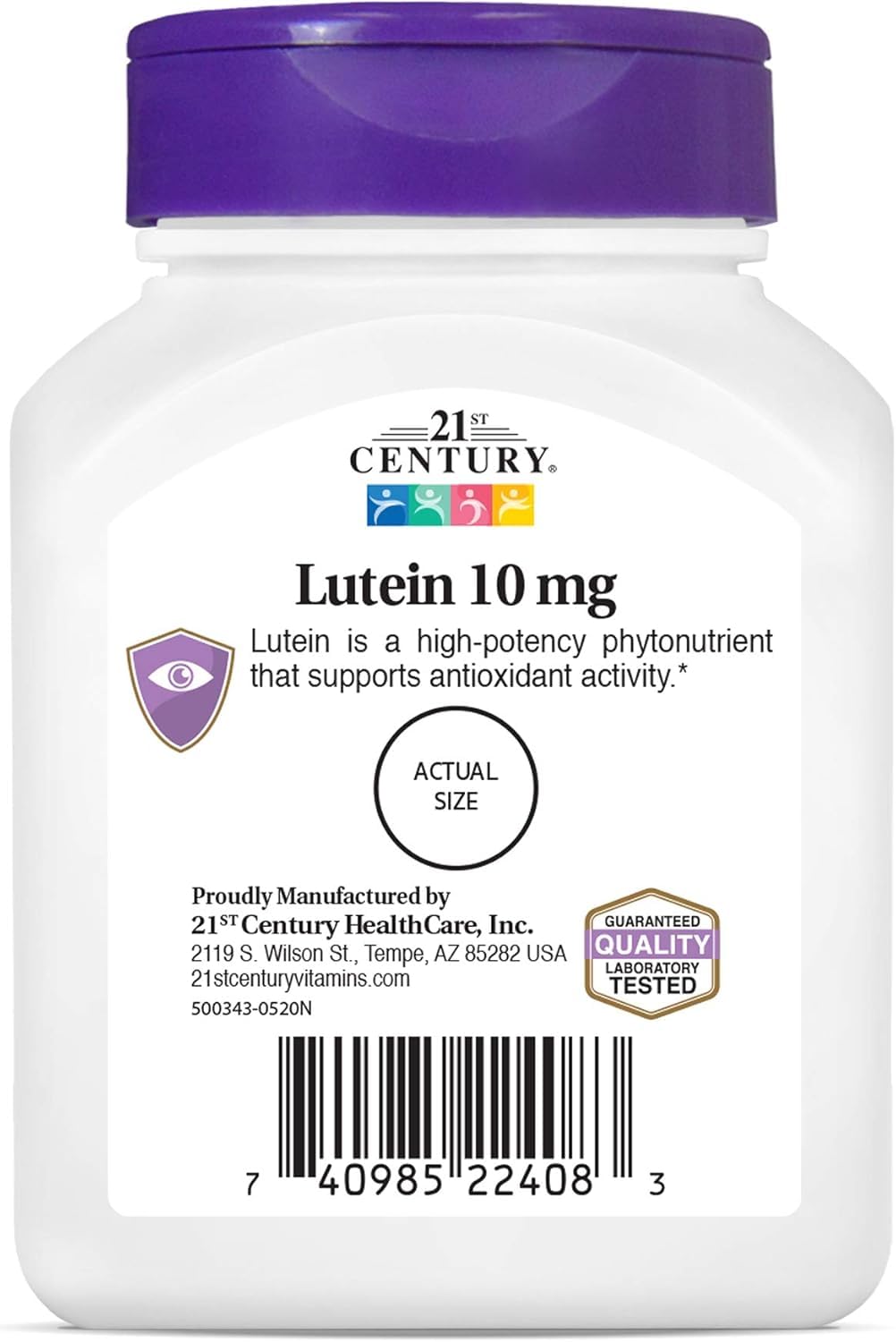 21st Century Lutein 10 mg Tablets, 180 Tablets