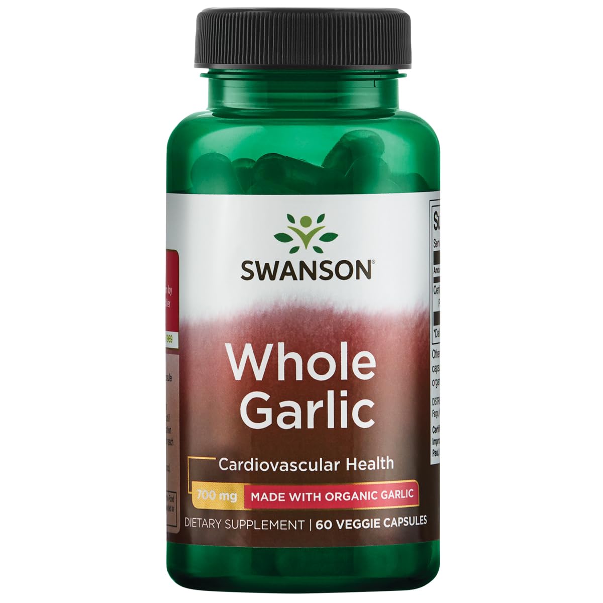 Swanson Made with Organic Whole Garlic 700 mg, 60 Capsules