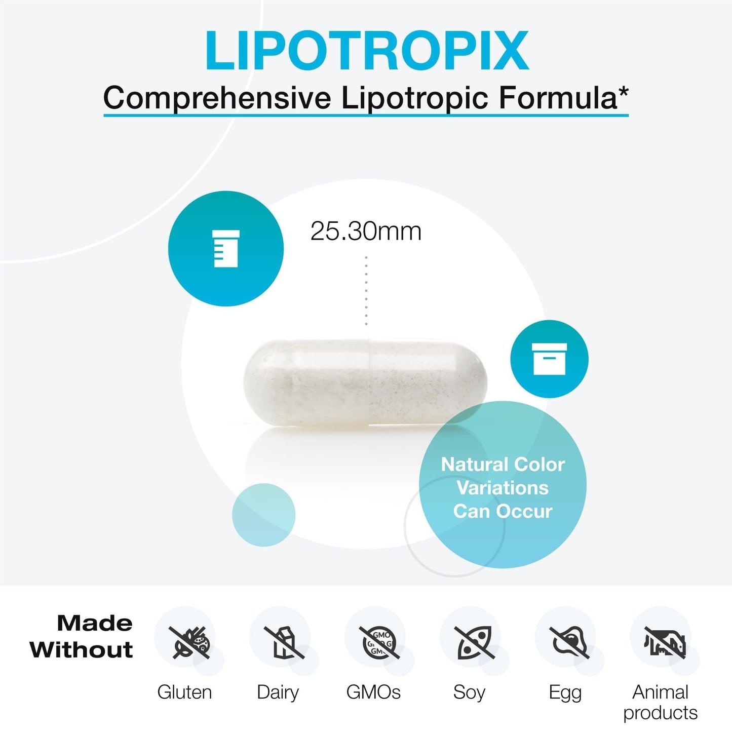 XYMOGEN LipotropiX Choline, Taurine & Methionine Formula - Liver & Lipid Metabolism Support, 120 Capsules