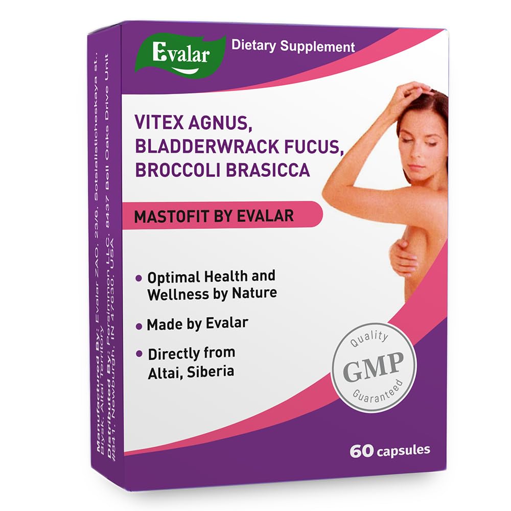 Evalar Vitex Chaste Tree Bladderwrack Fucus Extract Mastofit Herb, 60 Tablets