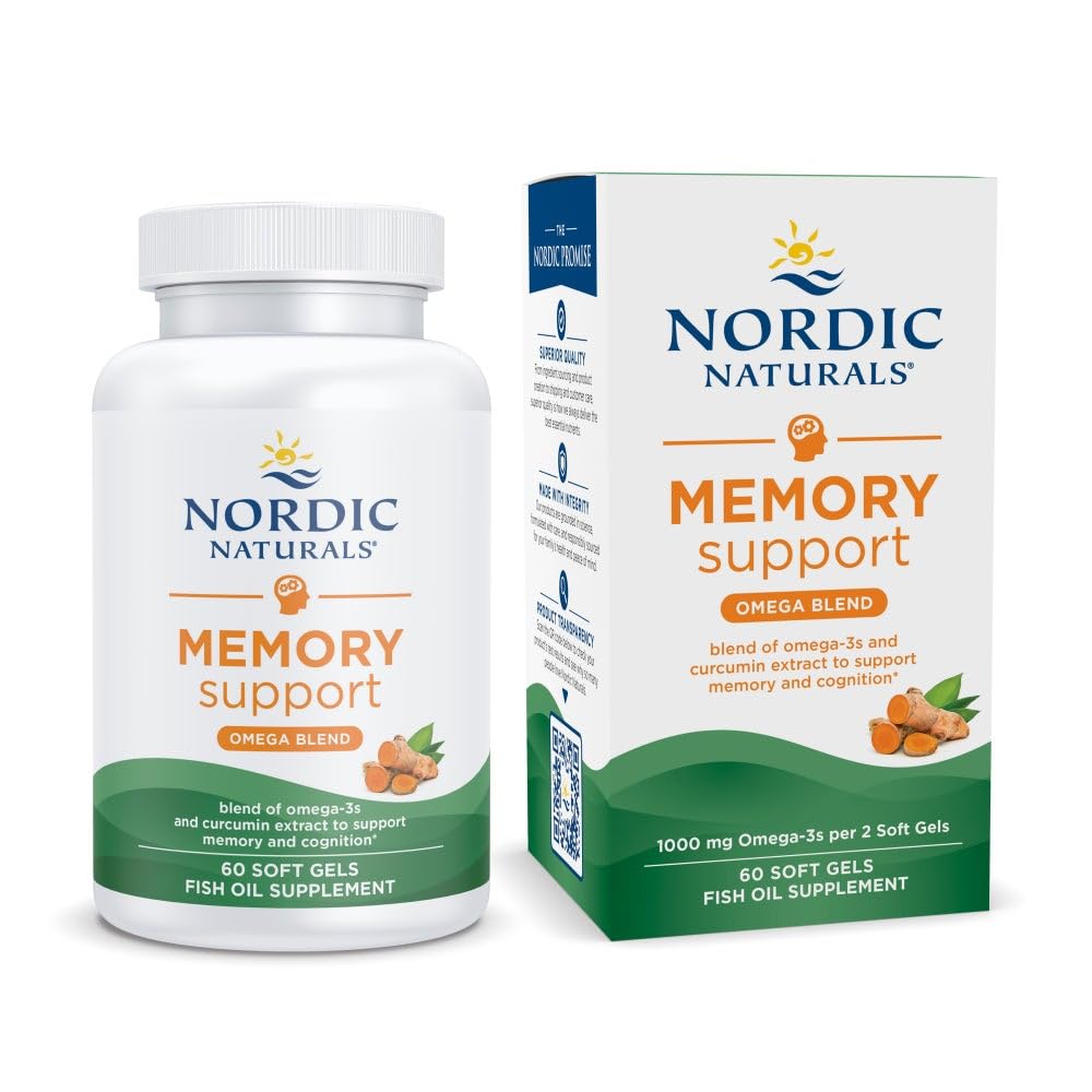 Nordic Naturals Memory Support with Curcumin Soft Gels 60 Count