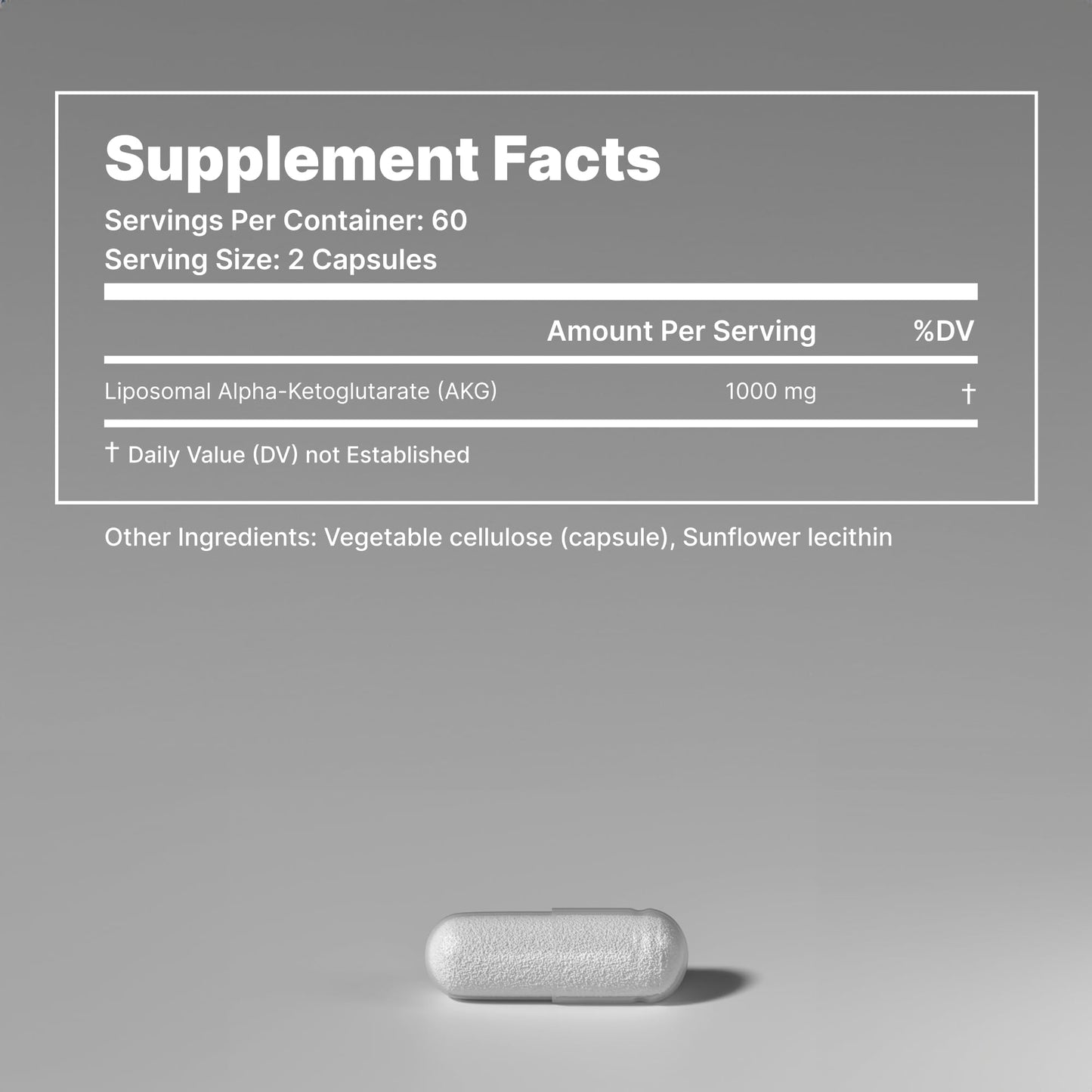 Mitogenex Liposomal AKG Supplement 1000 mg Alpha-Ketoglutarate for Mitochondrial Energy & Cellular Recovery 120 Capsules