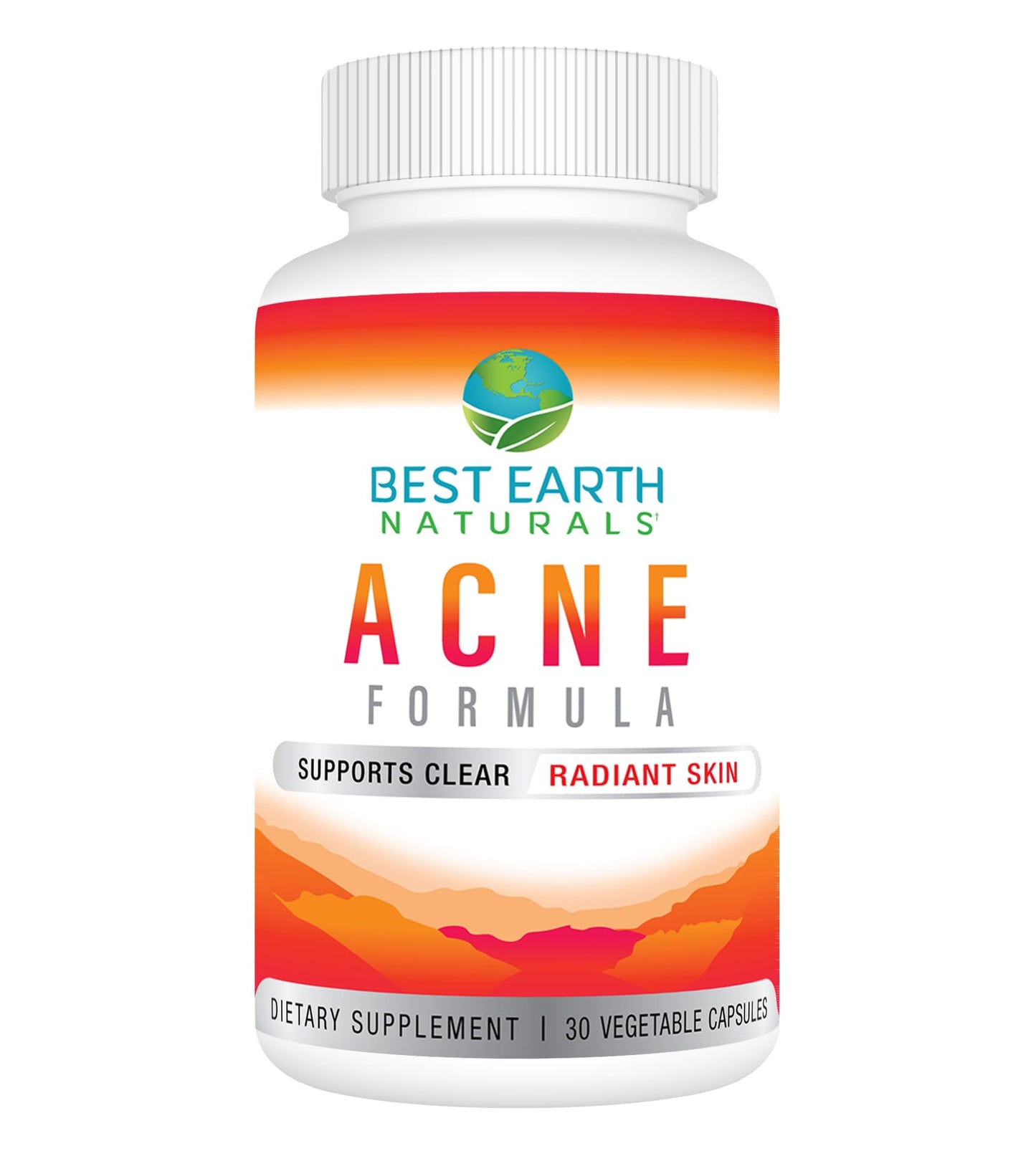 Best Earth Naturals Clear Skin Acne Support Supplement Capsules, 30 Capsules
