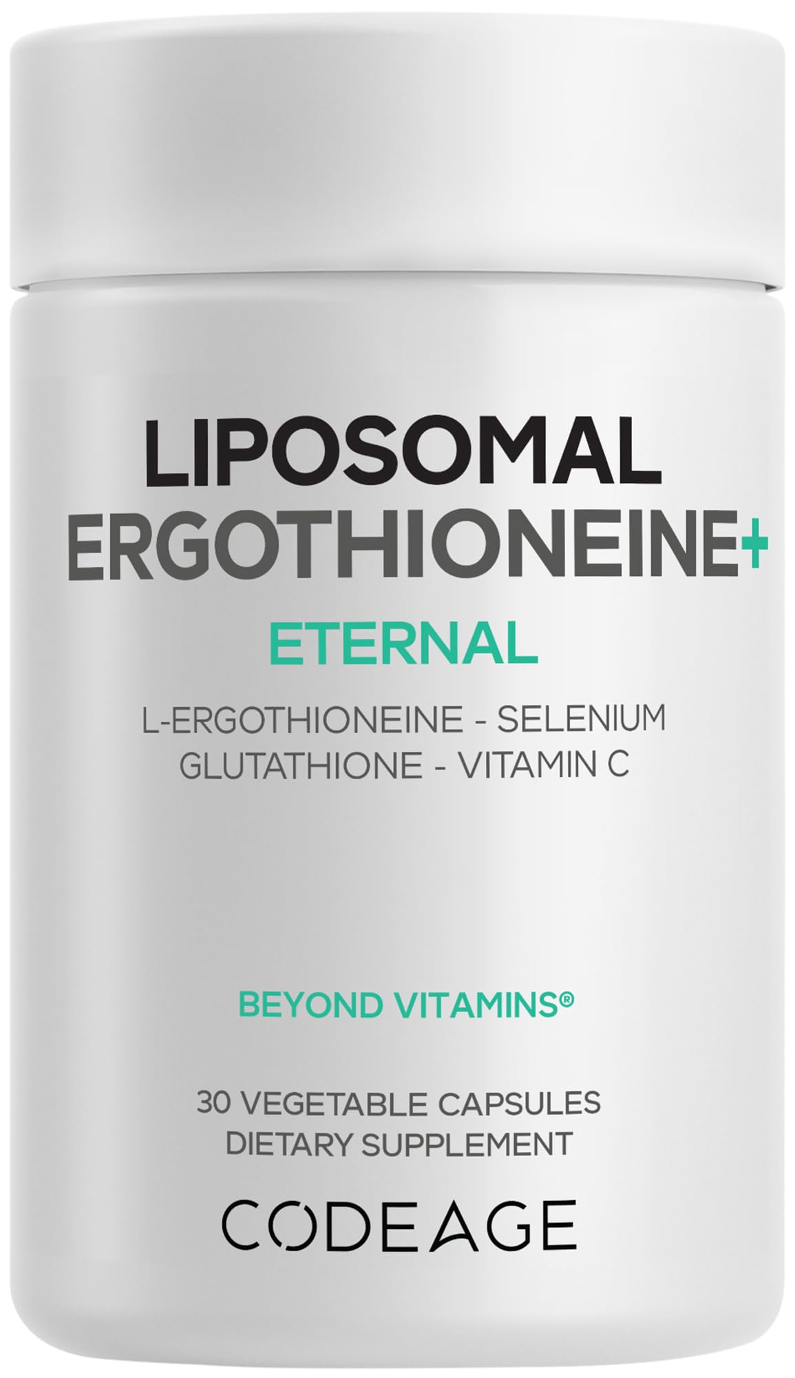 Codeage Liposomal Ergothioneine+ Supplement Capsules, 30 Count