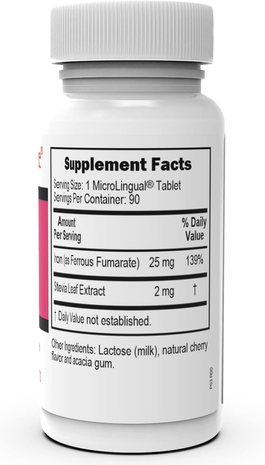 Superior Source Just Women Iron 25 mg (Ferrous Fumarate) MicroLingual Tablets, 90 Count