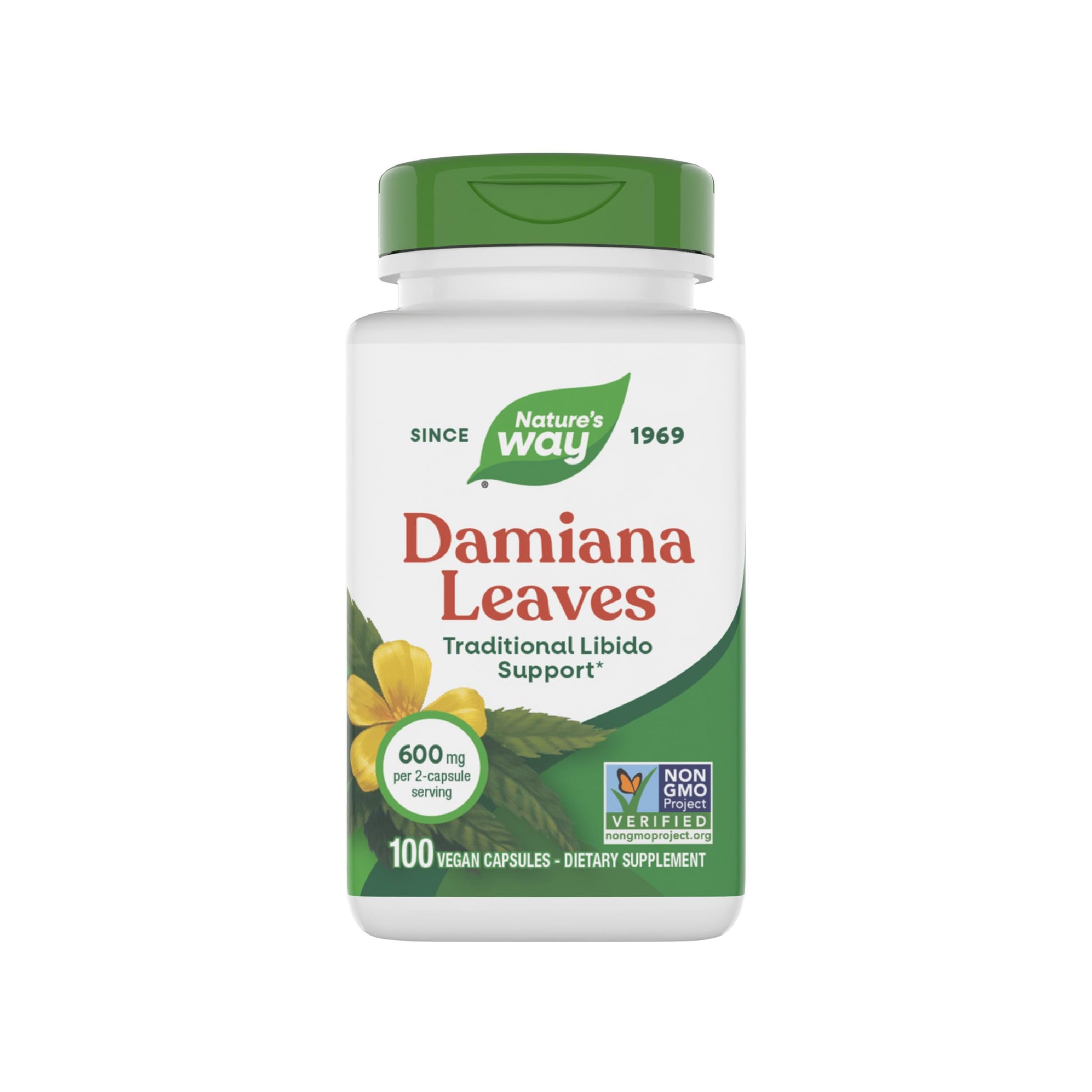 Nature's Way Damiana Leaves Capsule, 100 Capsules