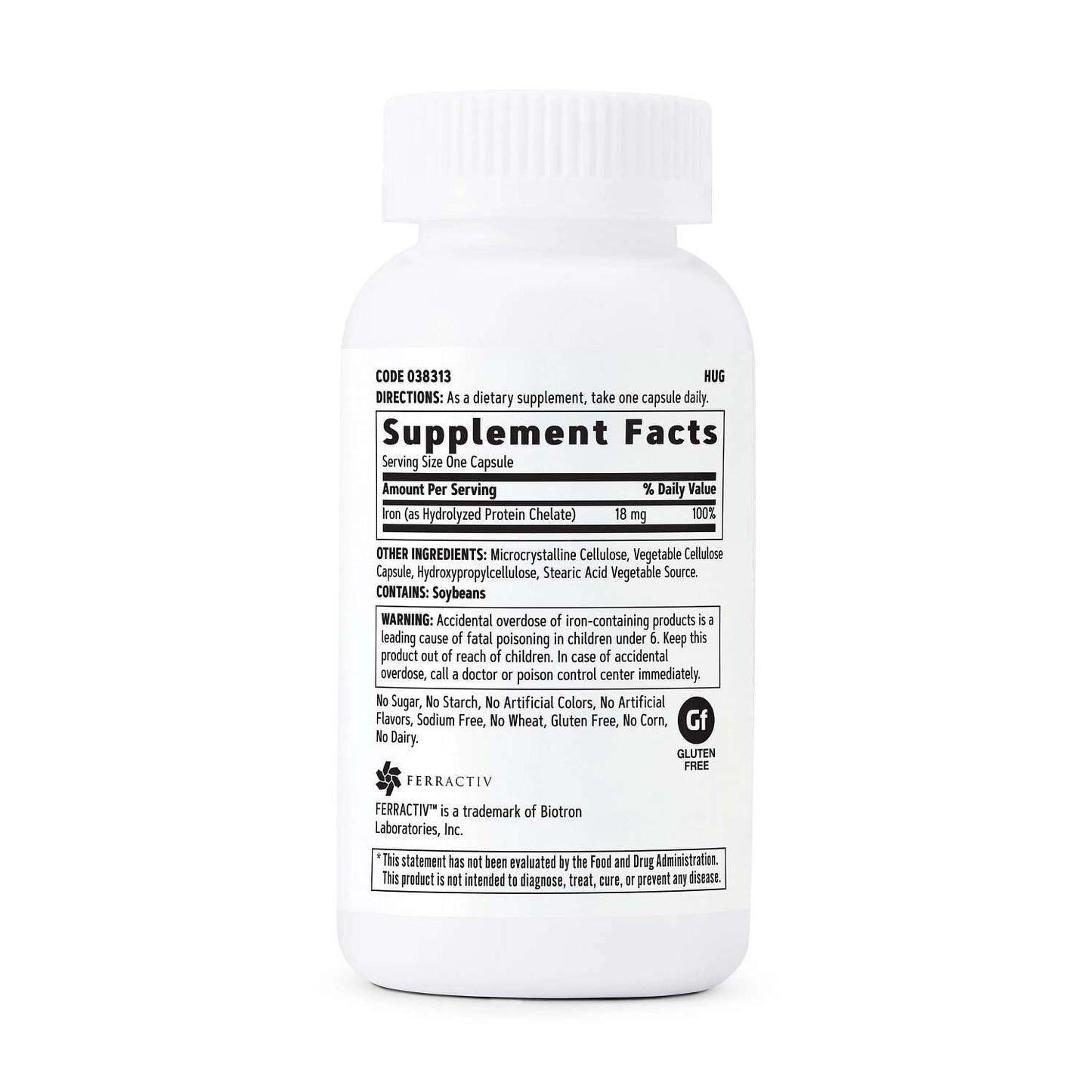 GNC Gentlesorb Iron 18mg Supplement Capsule, 90 Count