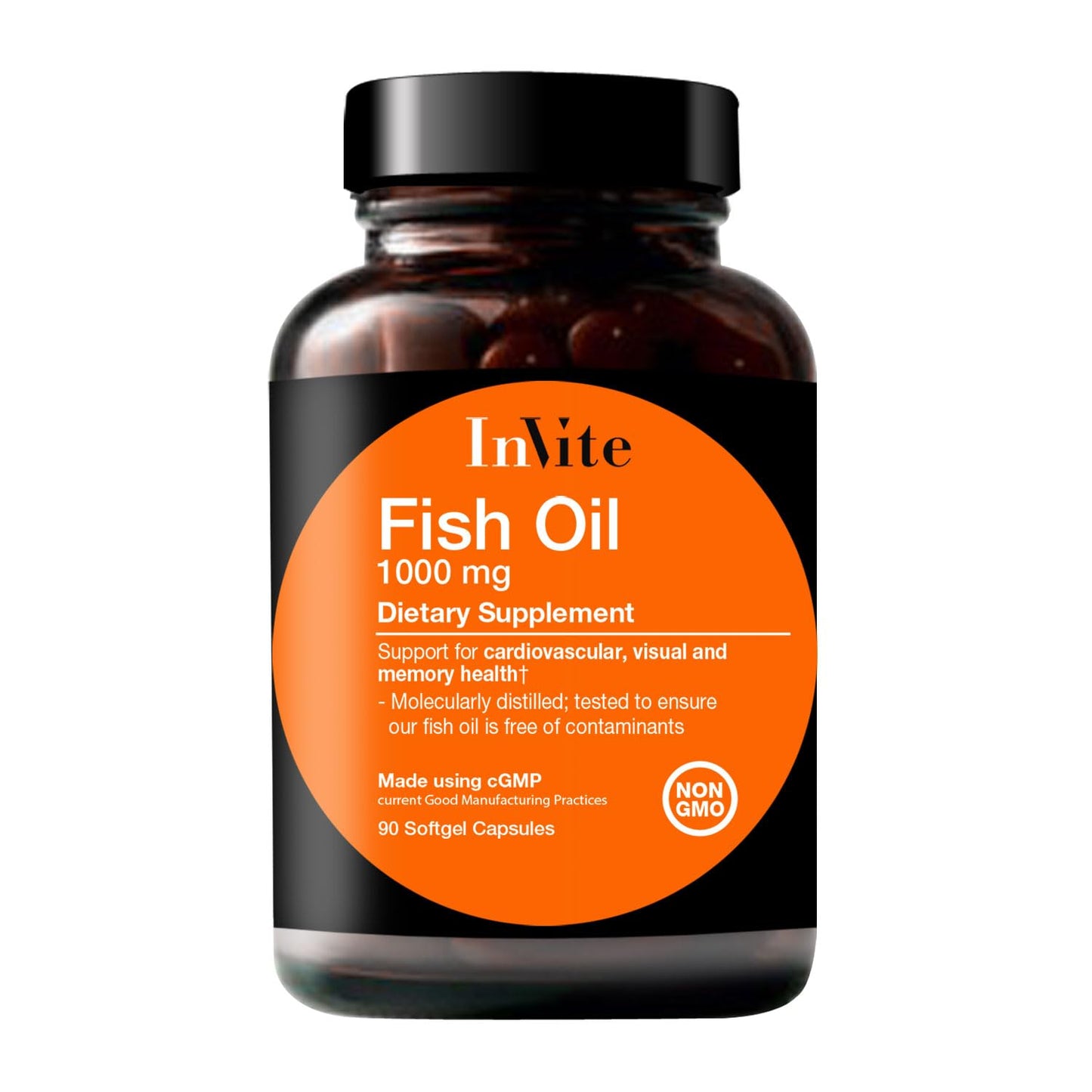 Invite Health Fish Oil 1000 mg Capsule 90 Count