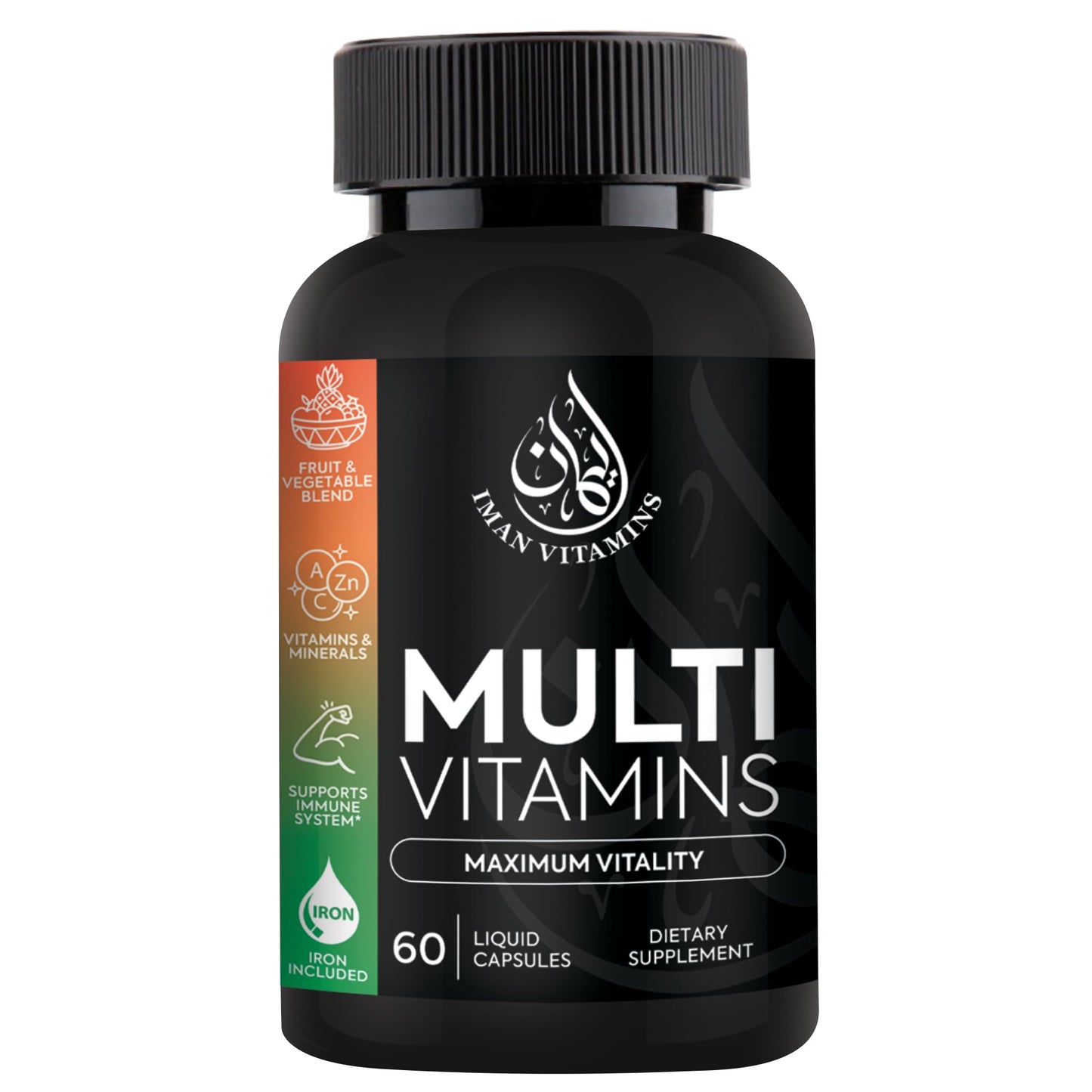 Iman Vitamins Halal Complete Multivitamin Capsules, 60 Count