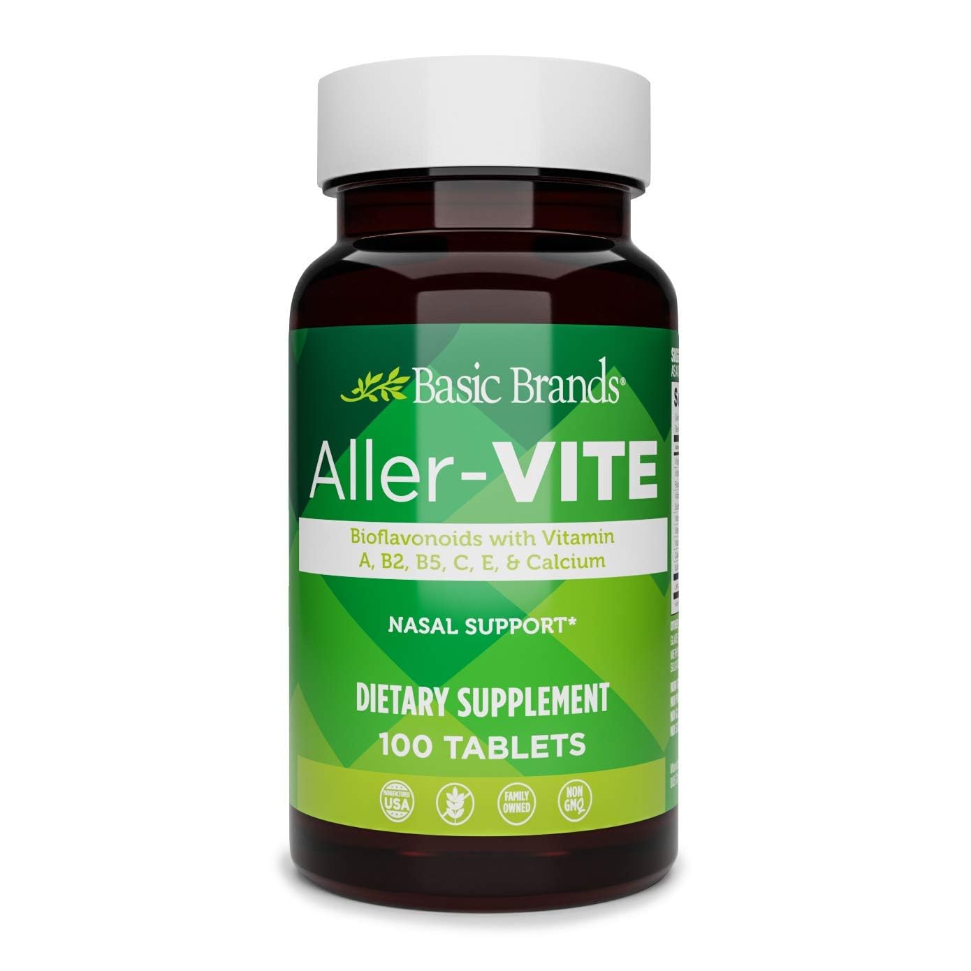 Basic Brands Aller Vite Nasal Support Tablets, 100 Tablets
