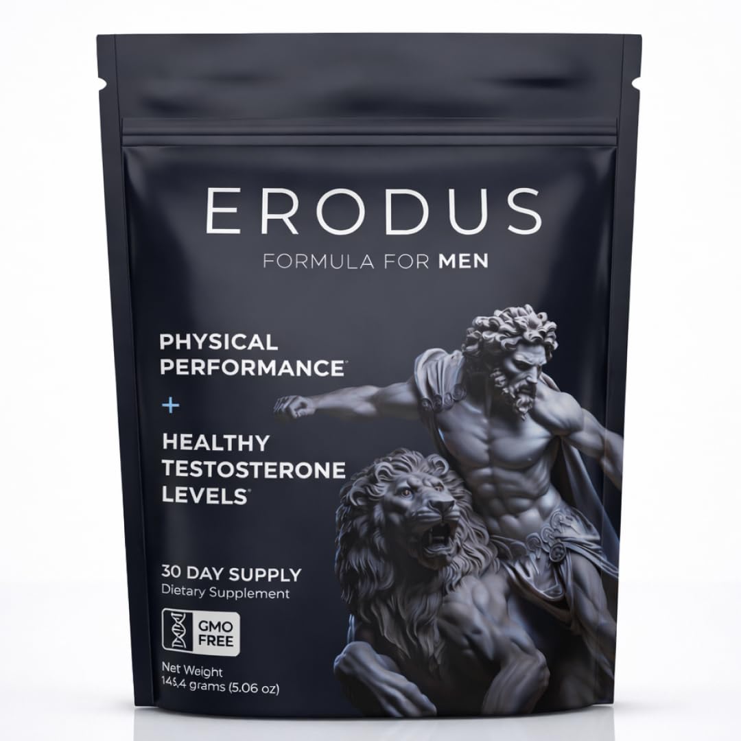 ERODUS Formula for Men Advanced Testosterone Support Powder 5.06 Ounce