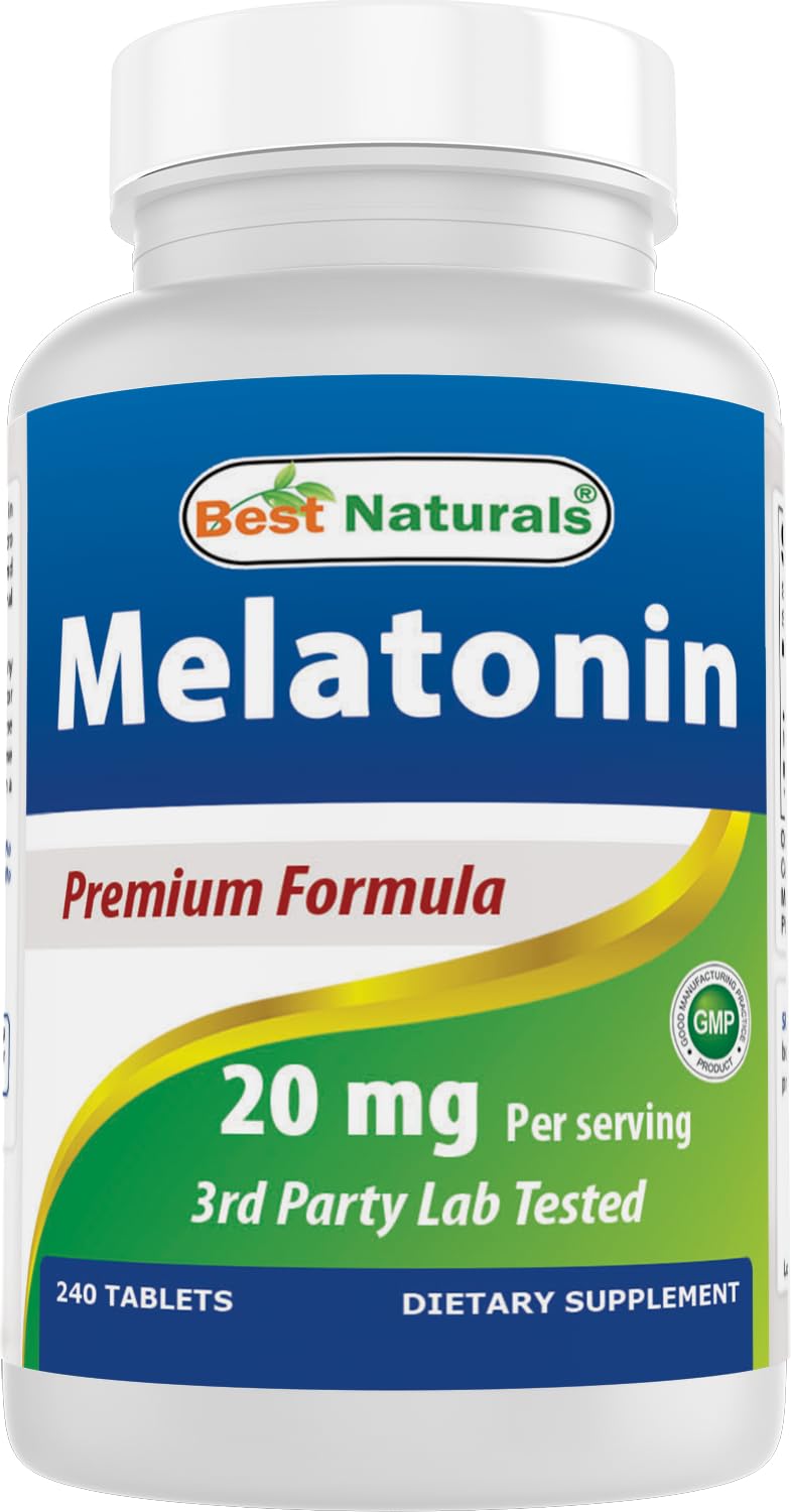 Best Naturals Melatonin 20mg Tablets, 240 Count