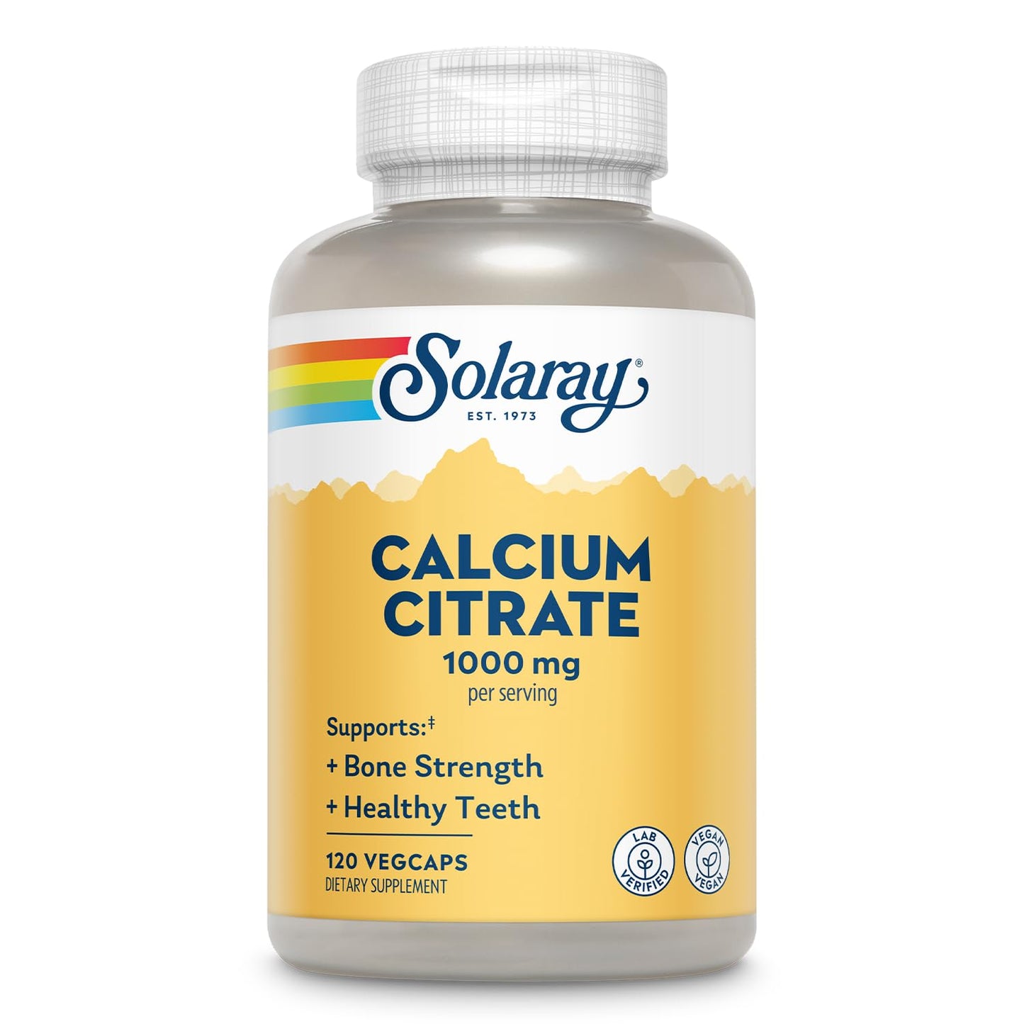 Solaray Calcium Citrate 1000mg Capsule 120 VegCaps
