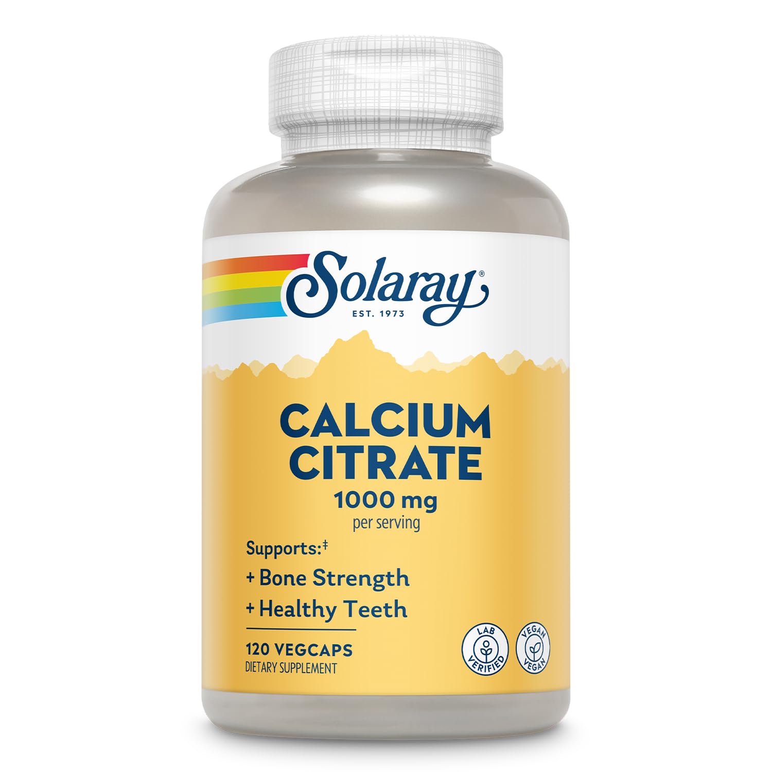 Solaray Calcium Citrate 1000mg Capsule 120 VegCaps