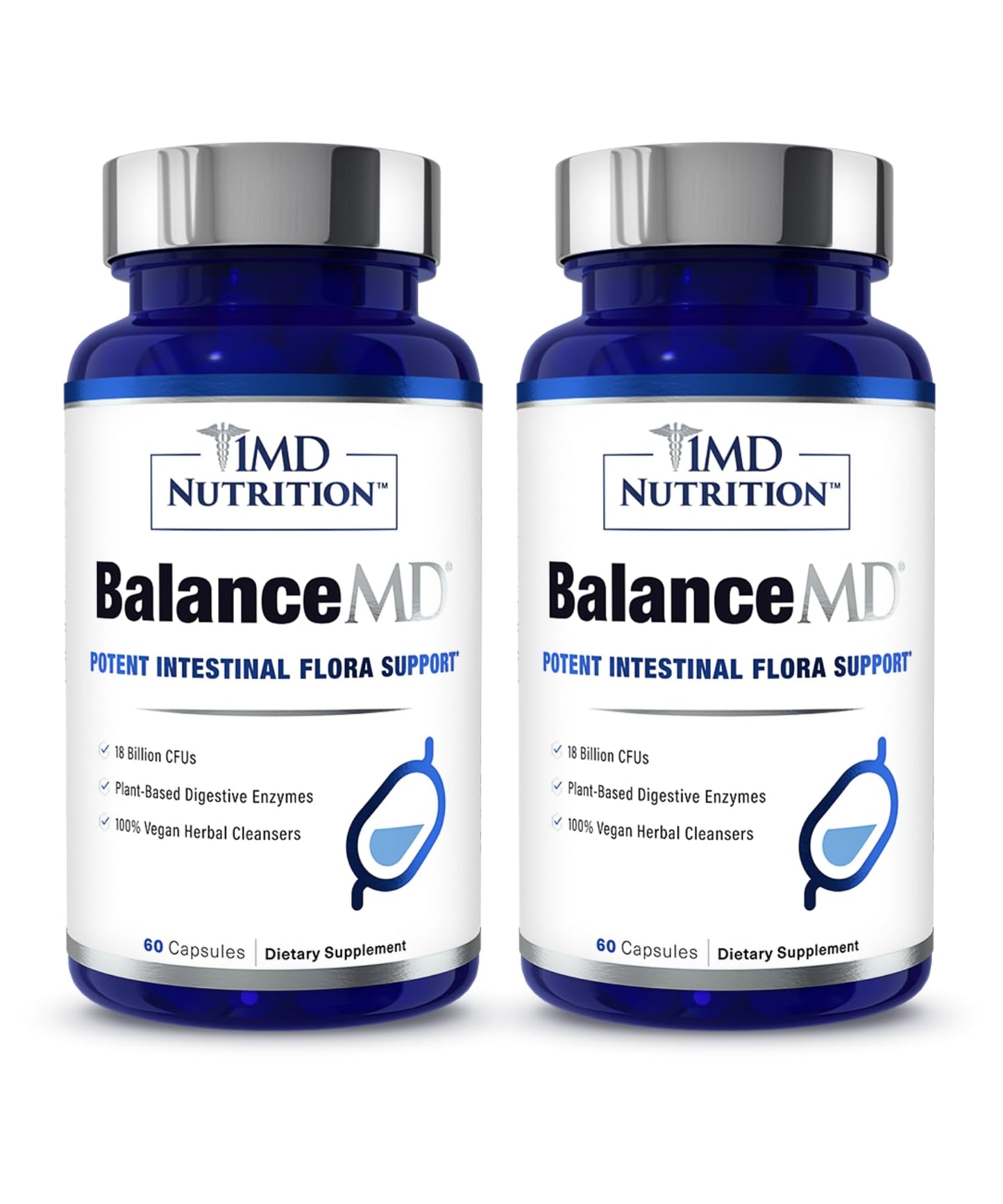 1MD Nutrition BalanceMD Vaginal Probiotics | Oregano & Caprylic Acid with Lactobacillus & Digestive Enzymes | Promotes Intestinal Flora Balance, Capsules, 120