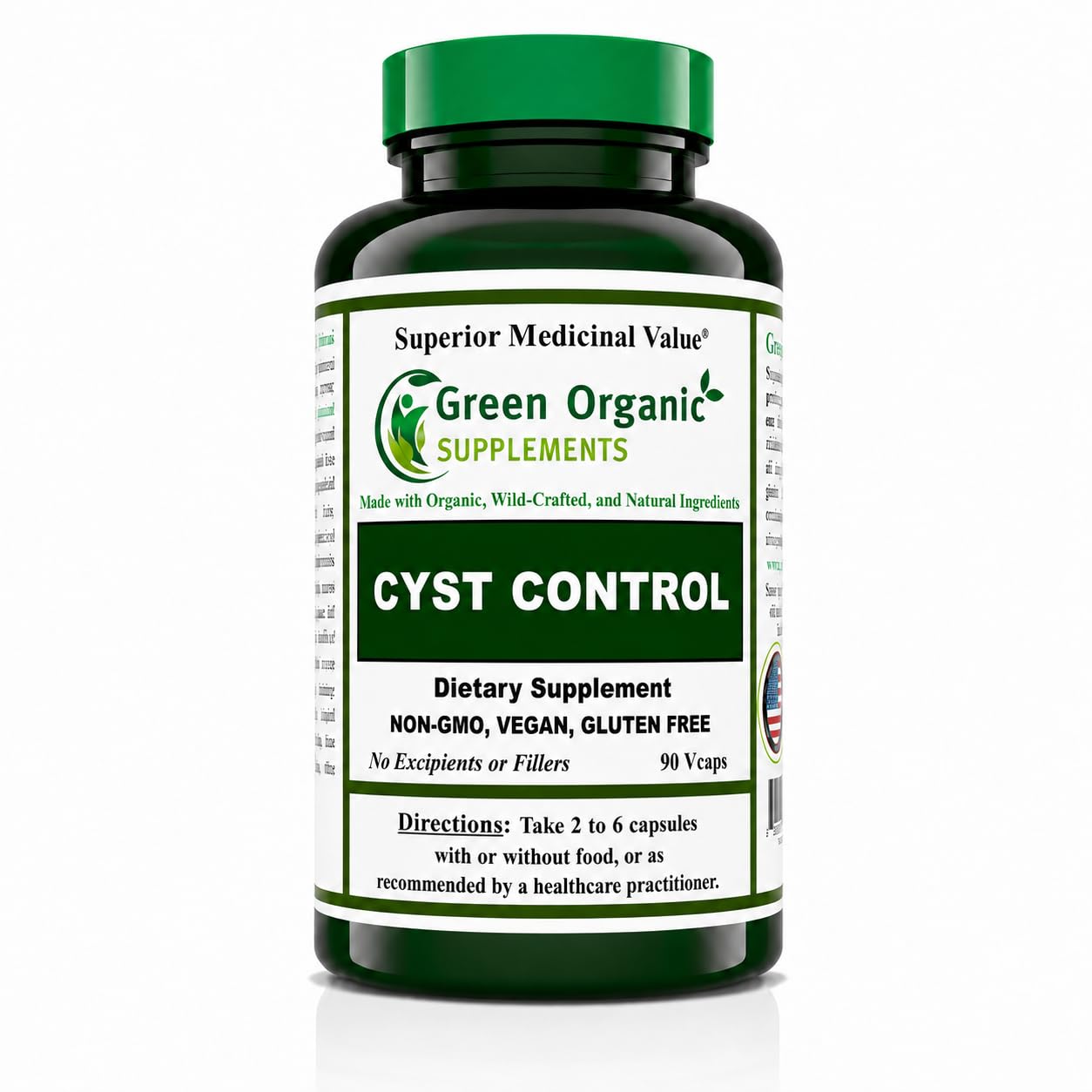 Green Organic Supplements Cyst, Breast Cyst Capsule, 90 Capsules
