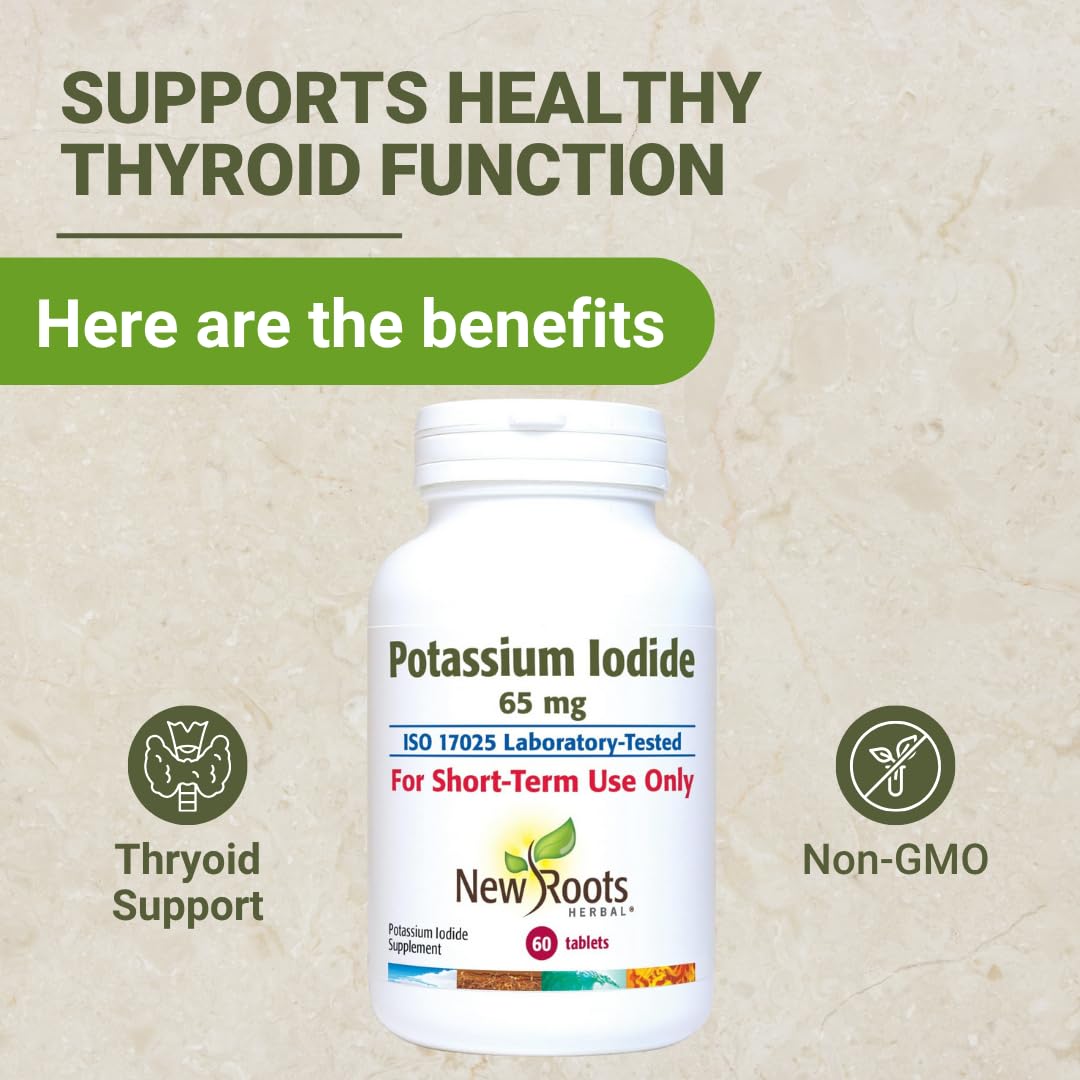NEW ROOTS HERBAL Potassium Iodide 65 mg Tablet, 60 Tablets