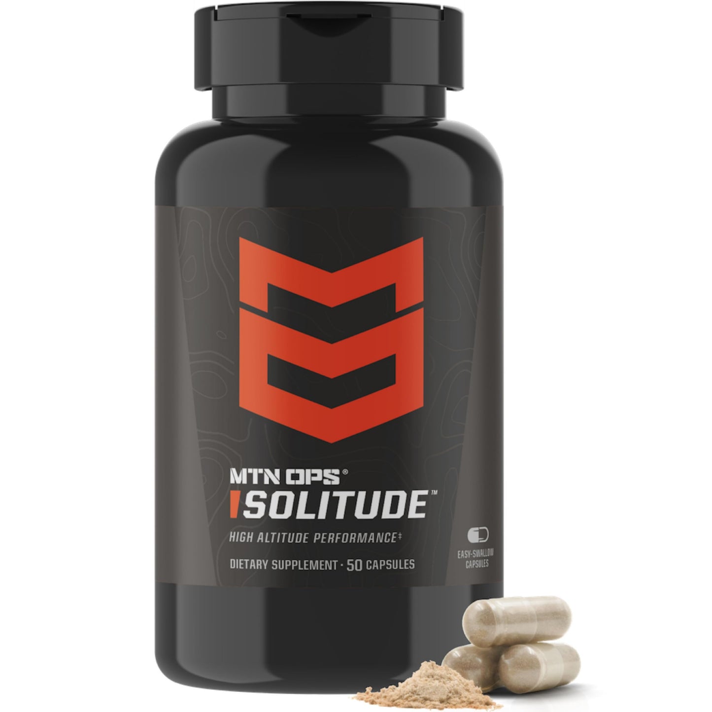 MTN OPS Solitude High-Altitude Performance Adaptogenic Complex - Reishi Mushroom & Milk Thistle, Altitude Complex - Golden Root, Schisandra and Grapeseed Extracts Capsules 25 Count