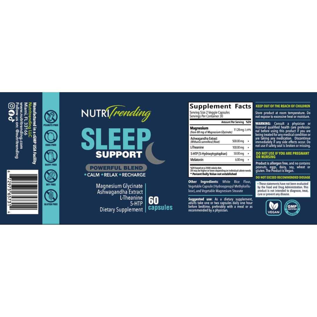 NUTRITRENDING BY ERNESTO AVENDANO Sleep Support Capsule 1 Count