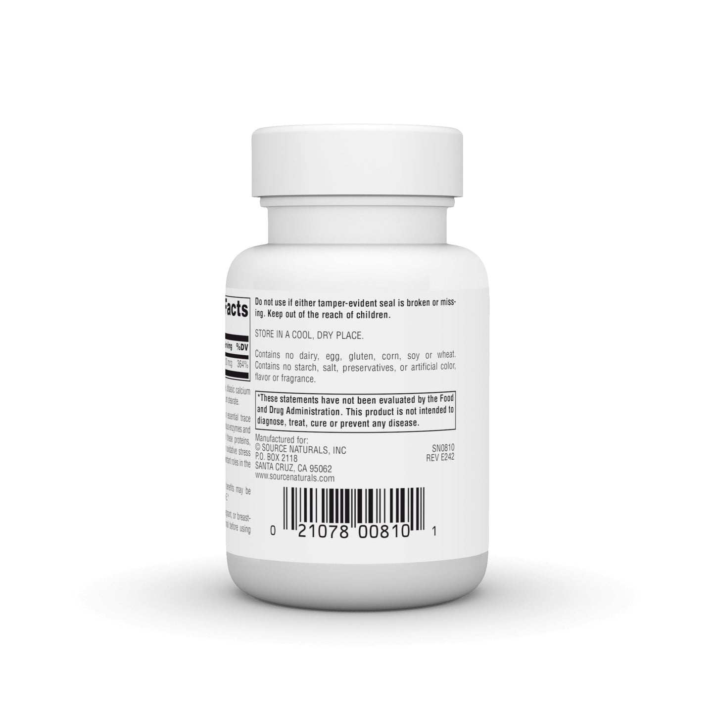 Source Naturals Selenium Organically Bound Food-Form Antioxidant 200 mcg, 60 Tablets