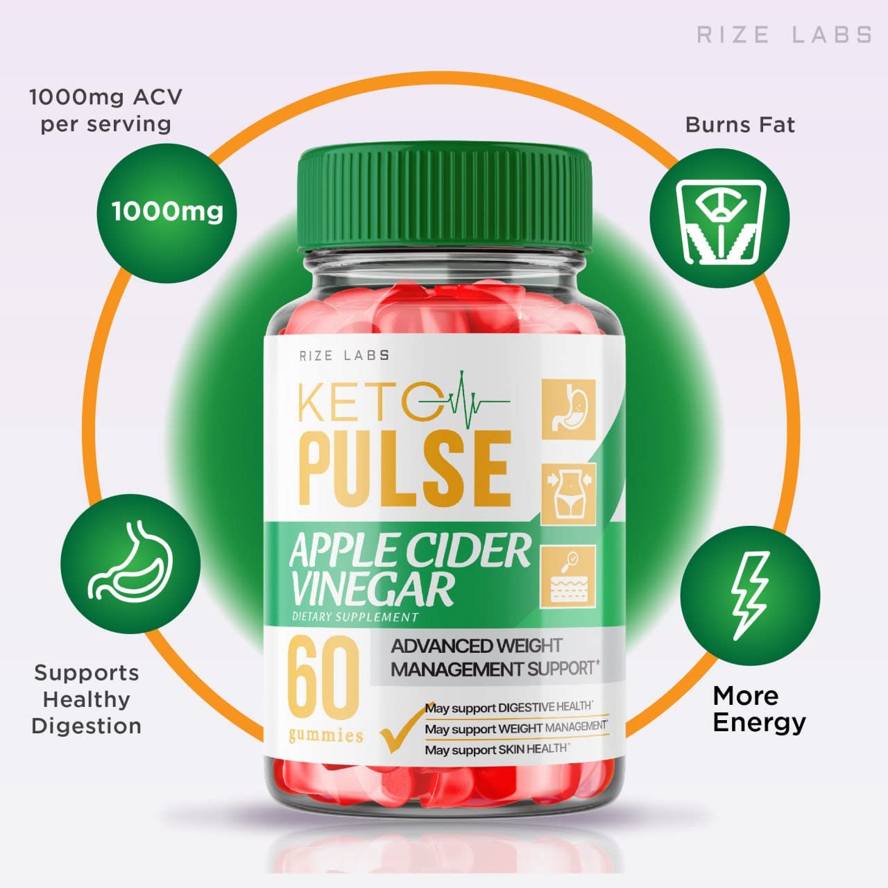 Rize Labs Keto Pulse Gummies 60 Gummies