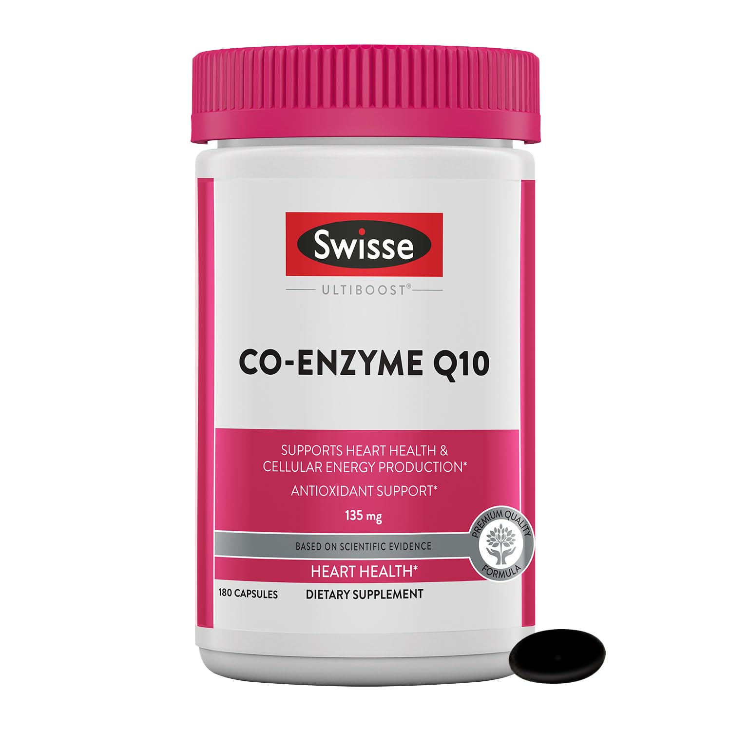 Swisse CoQ10 Supplement Softgels 180 Count