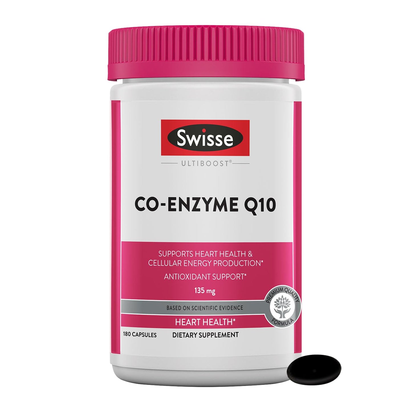 Swisse CoQ10 Supplement Co-Enzyme Q10 Softgels, 180 Count