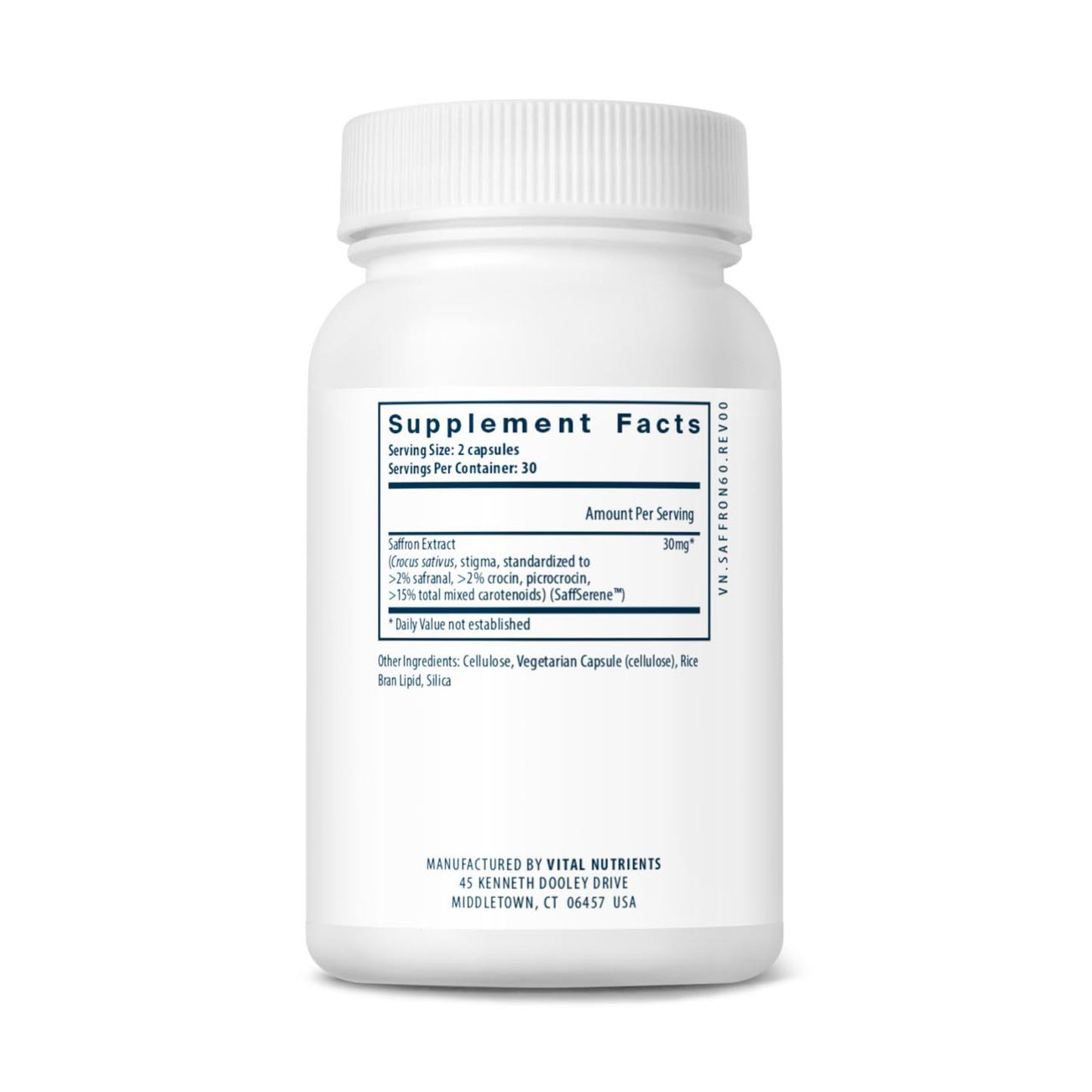 Vital Nutrients Saffron Extract Capsule 60 Count