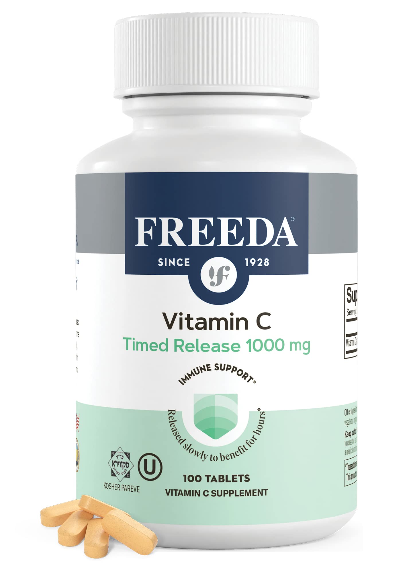 FREEDA Timed Release Vitamin C 1000mg Tablets 100