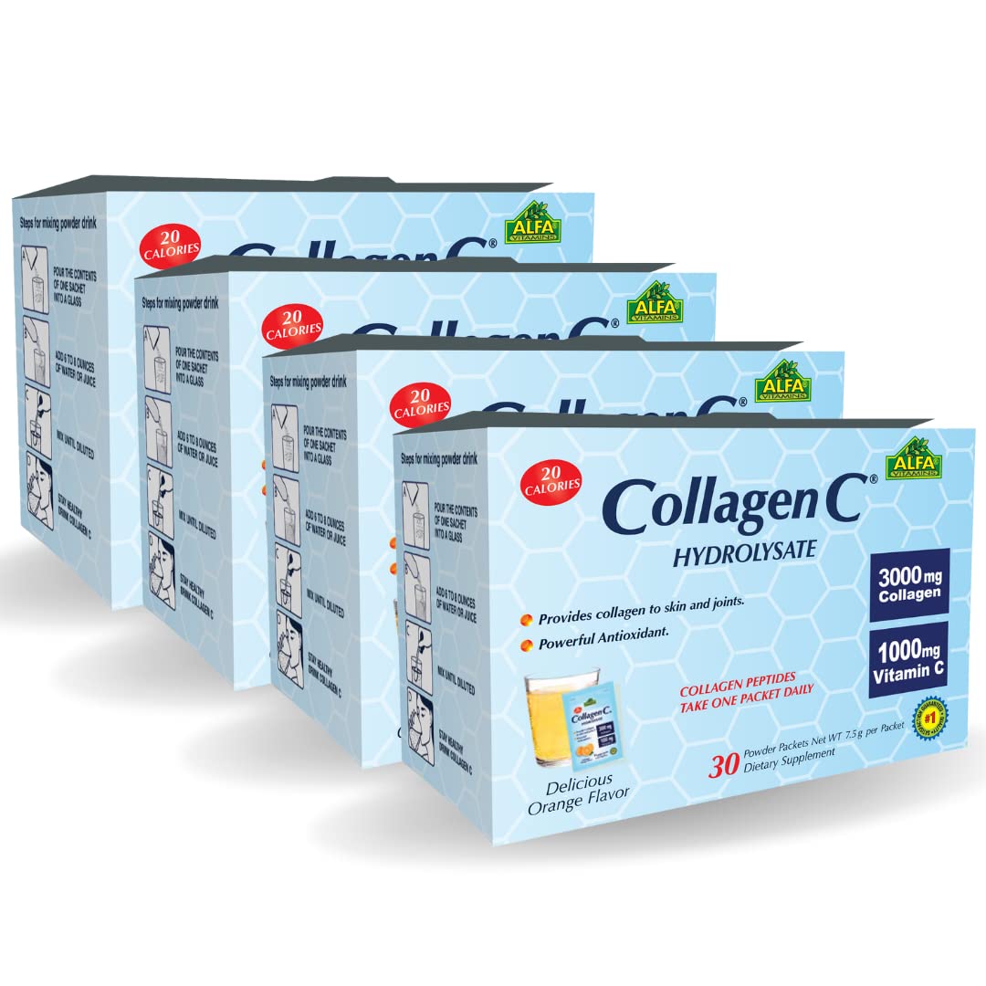 ALFA VITAMINS Collagen C Peptides Hydrolysate Powder Vitamin C 1000mg Supplement 31.7466