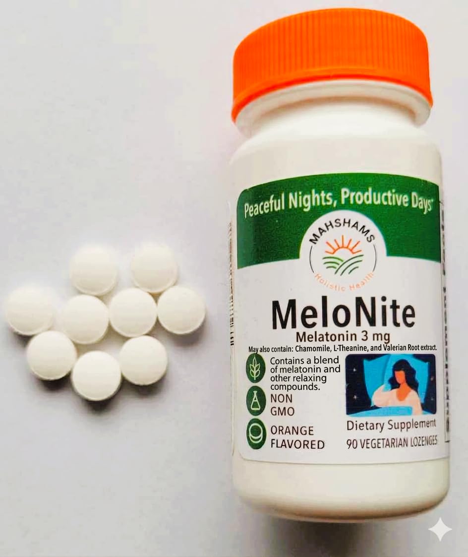 MAHSHAMS MeloNite Melatonin 3 mg Lozenges, 90 Count