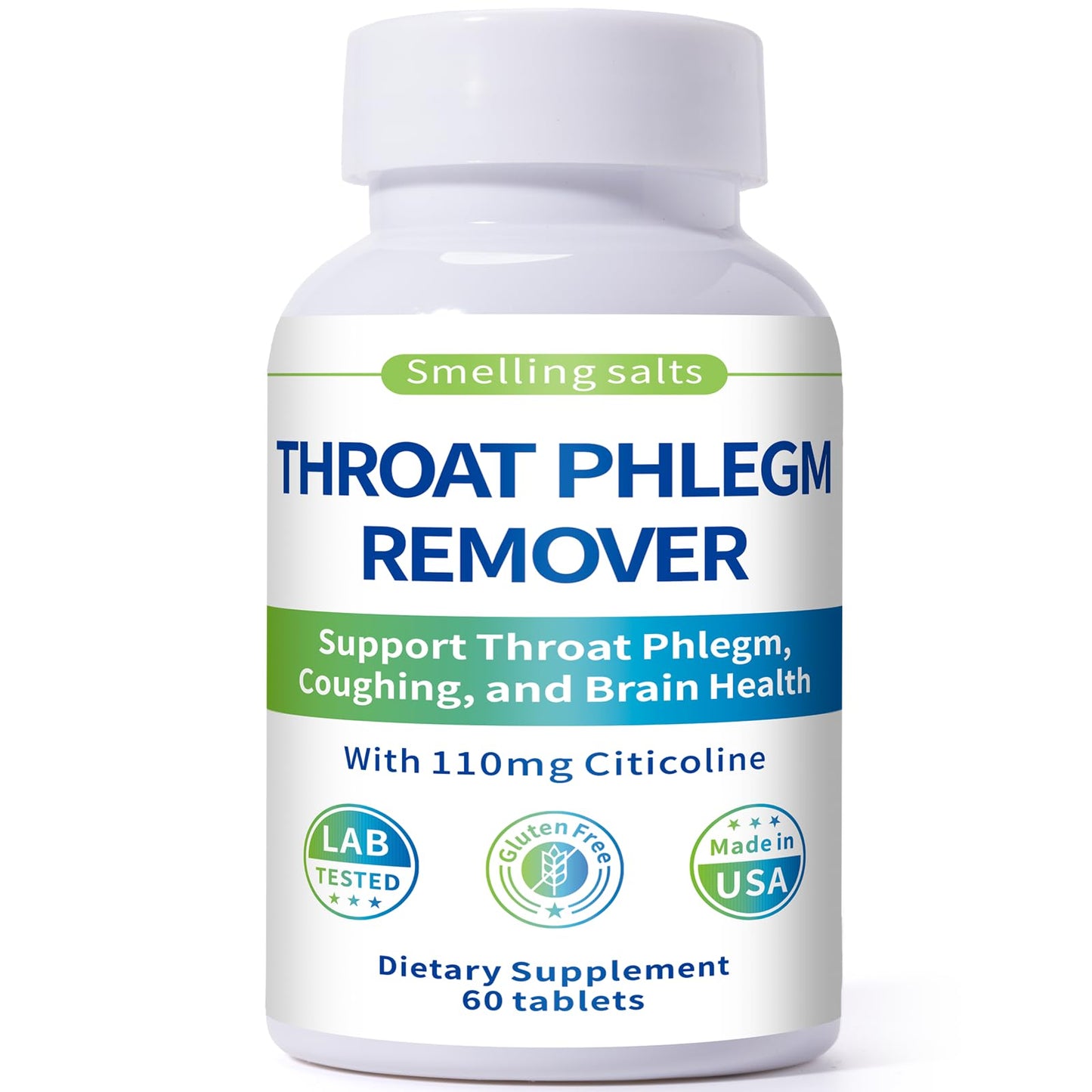 Smelling salts Throat Phlegm Remover Citicoline Supplement for Respiratory, Throat & Brain Health Capsules 60