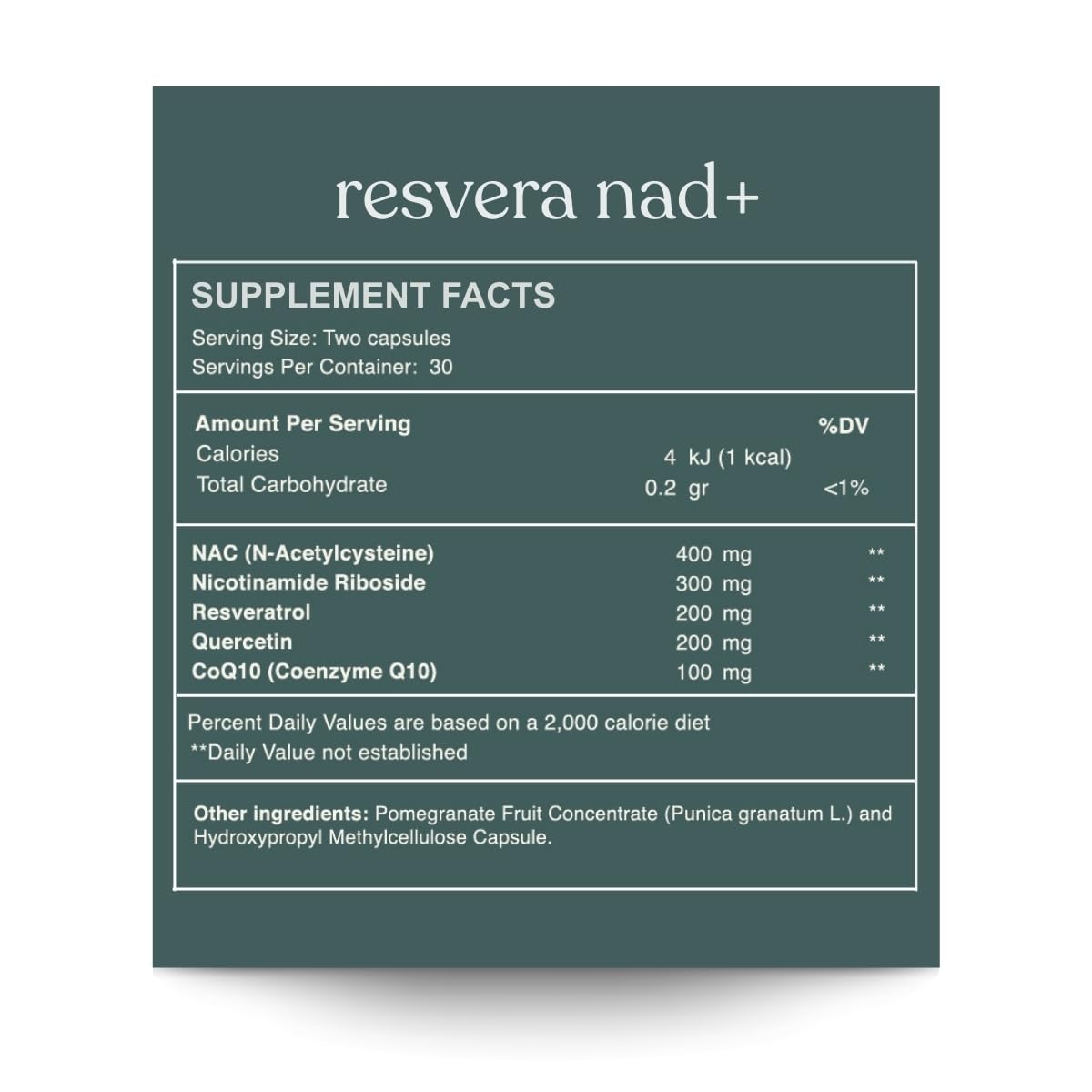 Reset Wellness RESVERA NAD+ Capsule 60 Capsules