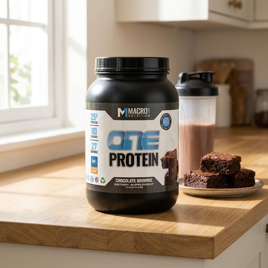 Macro1 Nutrition ONE Protein Powder, Whey and Casein Blend, Low Calorie, Baking Protein - 32.1 Servings