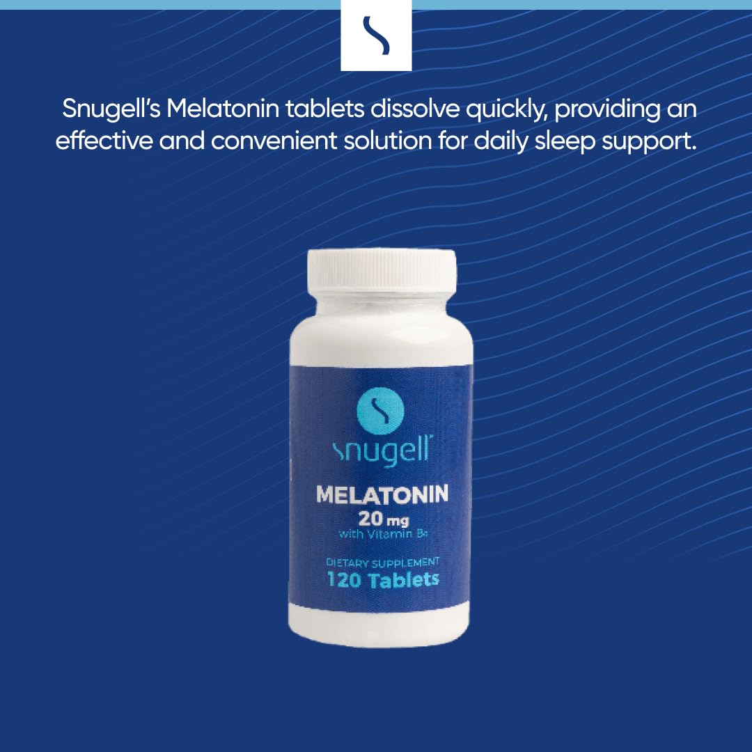 Snugell Melatonin 20 mg with Vitamin B6 Tablets 120