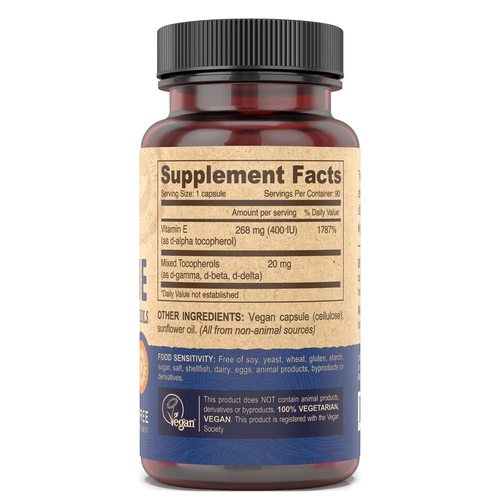 DEVA Vegan Vit-E 400IU Capsule, 90