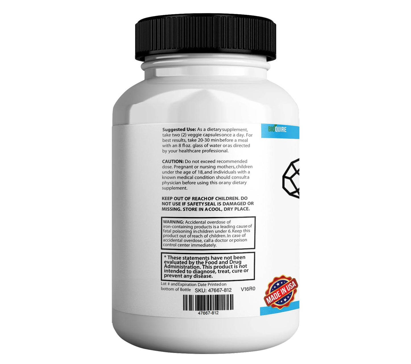 BIOQUIRE Max IQ Lab Pro Gold Mind Memory Support Supplement 60 Capsules
