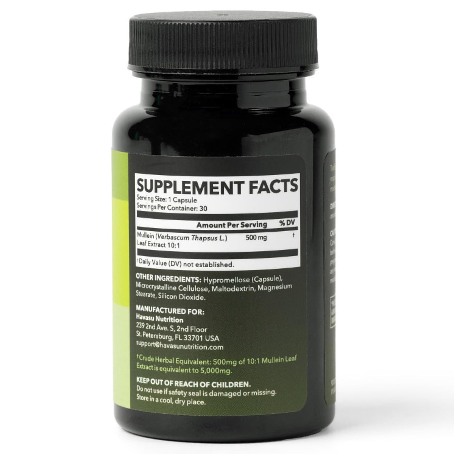 HAVASU NUTRITION Mullein Extract 500mg Capsule 30 Count
